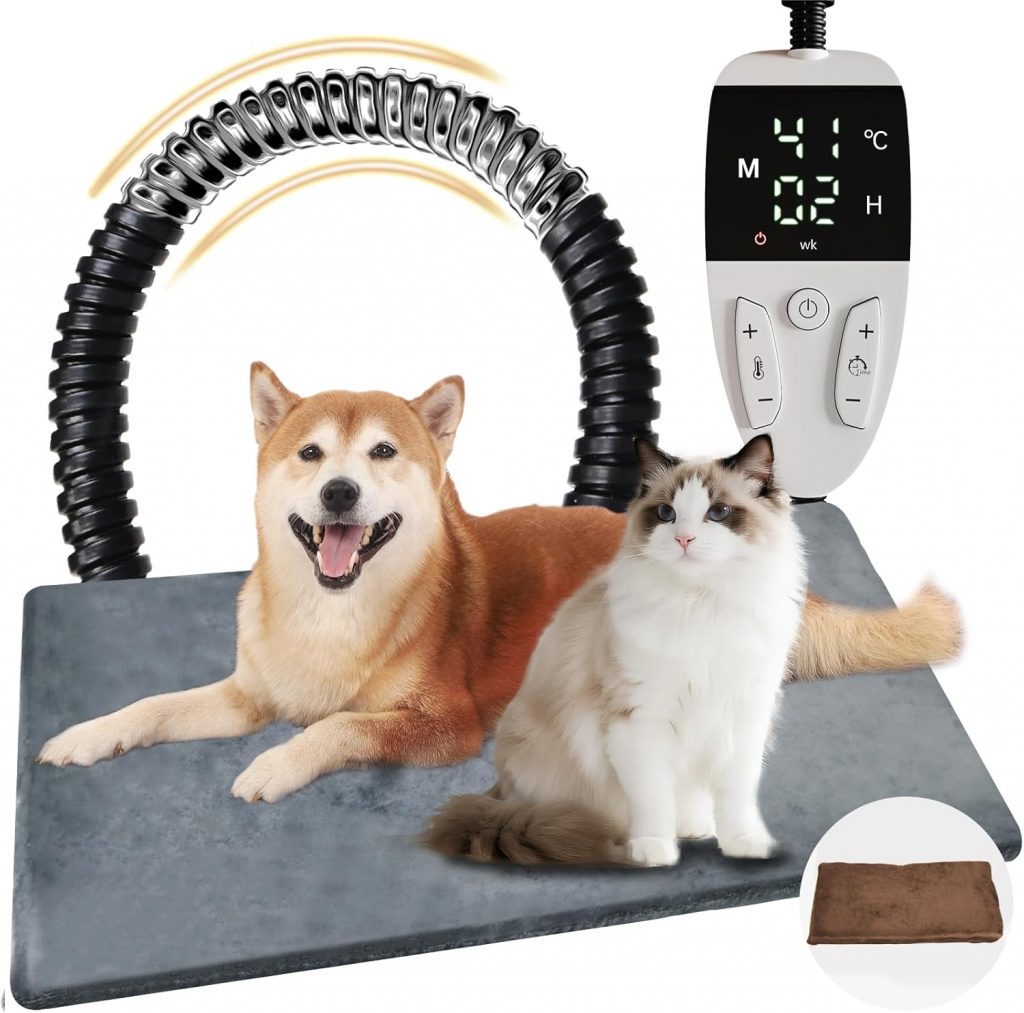 👑 Heizdecke für Katze Hunde 70x45cm,wasserdichte Haustier Heizkissen Katze mit Thermostat Einstellbarem Timer und Temperatur regler,Heizmatte Hund für Warme Welpen im Winter,Zwei Bezüge39,99€ statt 69,98€ – 43,0 🔥🚚 Verkauft von FY WindMate und Versand durch Amazon99 Bewertungen: 4.8 / 5.0 ⭐️⭐️⭐️⭐️⭐️🛒 zu Amazon https://www.amazon.de/dp/B0F9WDLNSS/?tag=preisfehlerheute-21