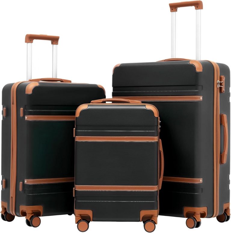 COOLIFE Koffer Set, 3 Teilig Reisekoffer mit TSA-Schloss Teleskopgriff und 4 Zwillingsrollen, Rollkoffer für Reisen und Geschäftsreisen (Schwarz/Braun, Koffer-Set)62.29€ 🏷️ Coupon anwenden➡️ https://www.amazon.de/dp/B0D4543QR5/?tag=preisfehlerheute-21