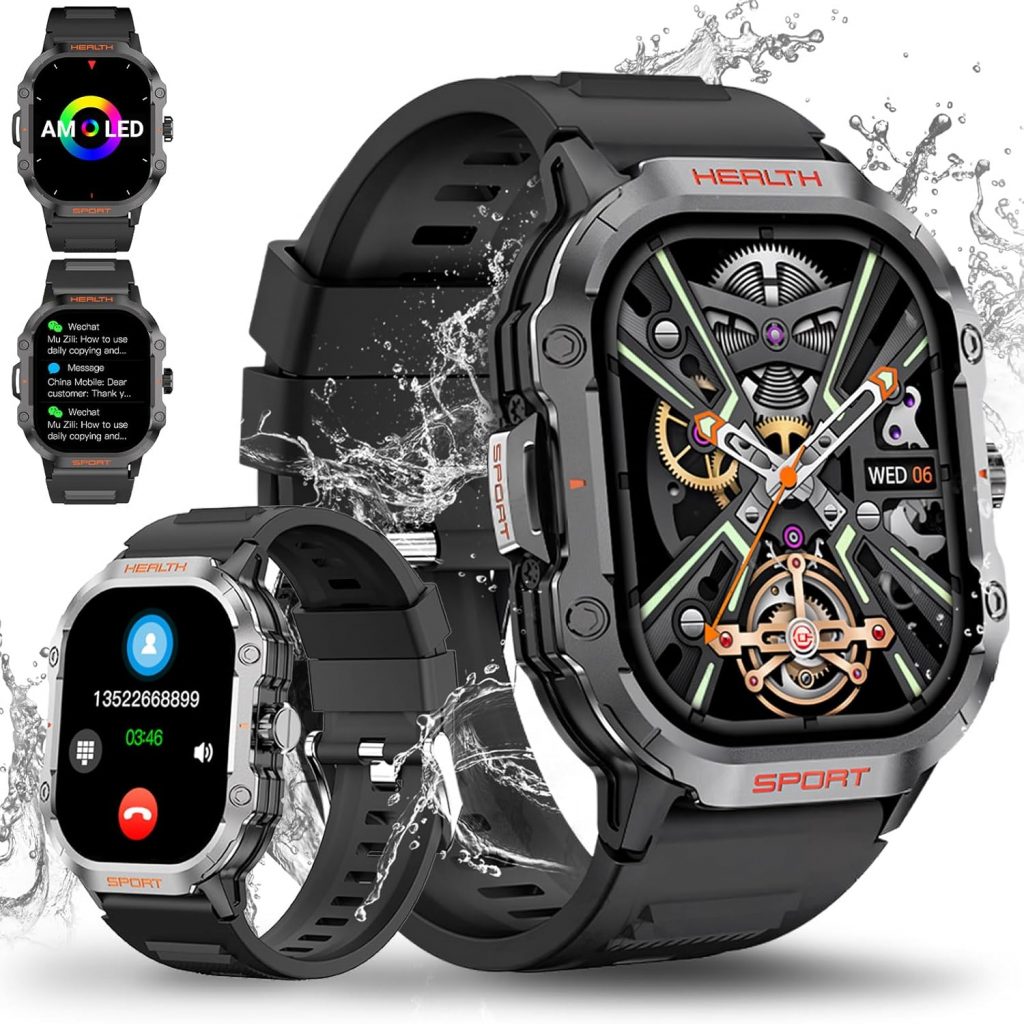 OHUGNA Intelligente Uhr für Männer, 2,01“ HD-Bluetooth-Wahl und Anrufbeantwortung Taktische robuste Militär-Smartwatch, wasserdichte Outdoor-Sport-Fitness-Tracker mit Herzfrequenz, Schlafüberwachung9.98€ ➡️ https://www.amazon.de/dp/B0D3GRNPXJ/?tag=preisfehlerheute-21