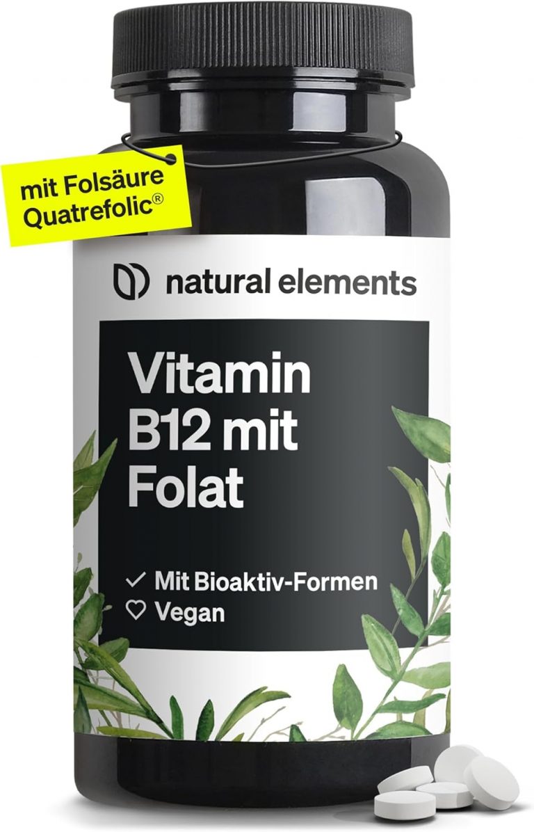 natural elements Vitamin B12 – 180 vegane Tabletten für 6 Monate – 500µg Vit B12 und 200µg Folsäure pro Tagesdosis – hochdosiert, ohne unnötige Zusätze – in Deutschland produziert & laborgeprüft15,99€ statt 19,99€➡️ https://www.amazon.de/dp/B07F1JQZD3/?tag=preisfehlerheute-21