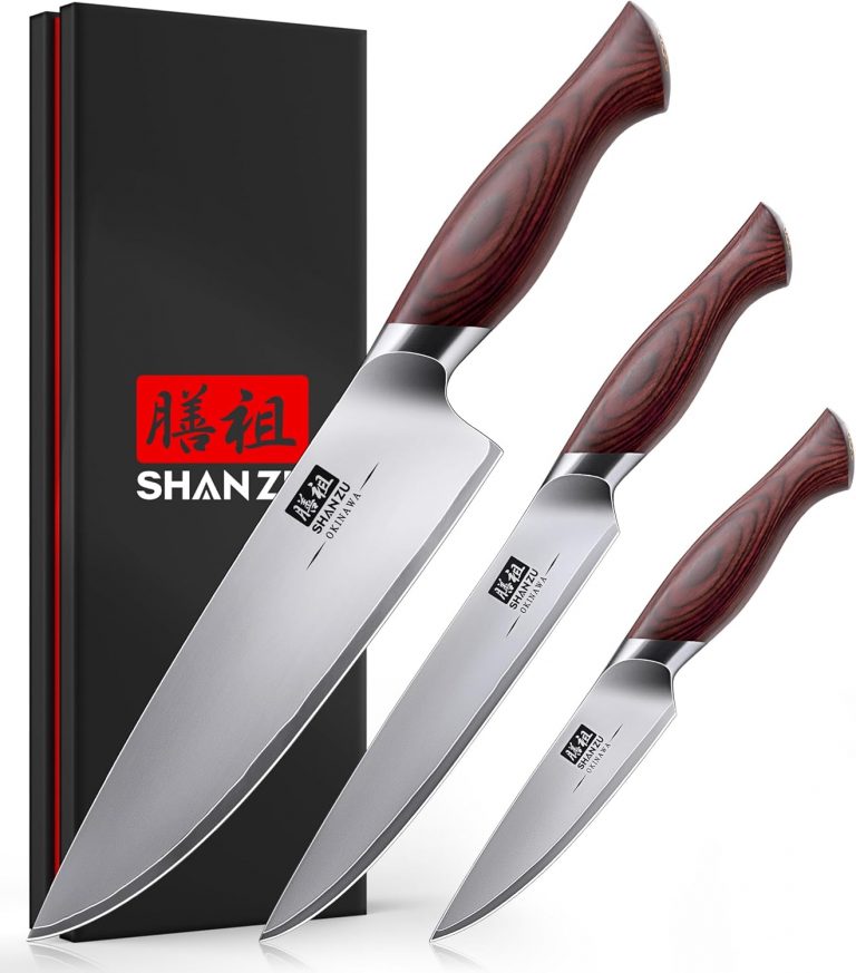 👑 SHAN ZU Messerset 3-teilig, Japanisches Küchenmesserset aus 10Cr15MoV Edelstahl, Ultrascharfes Profi Kochmesserset mit Ergonomischem Holzgriff, Kochmesser, Allzweckmesser, Schälmesser - OKINAWA Series67,01€ statt 99,99€ - 33,00 % 🔥🚚 Verkauft durch Amazon und Versand durch Amazon448 Bewertungen: 4.6 / 5.0 ⭐️⭐️⭐️⭐️⭐️🛒 zu Amazon https://www.amazon.de/dp/B0DNSWVBVR/?amp%3Btag=preisfehlerheute-21&amp%3Bth=1&amp%3Bpsc=1&tag=preisfehlerheute-21