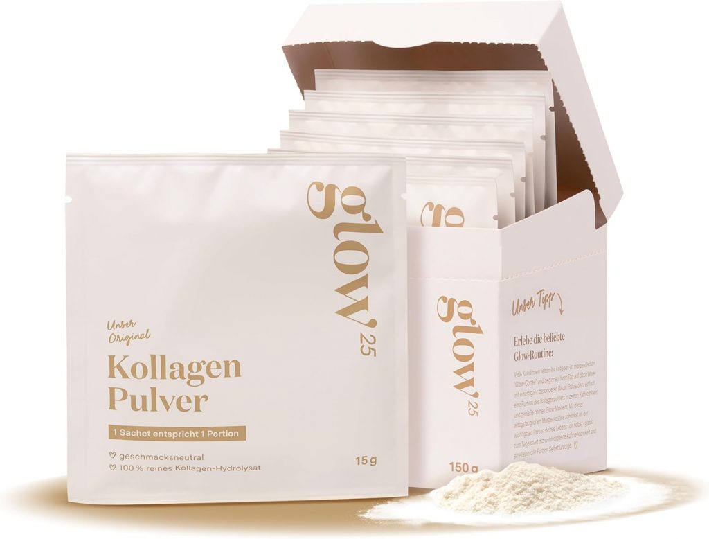 👑 Glow25® Collagen Sachets [10 Stück] – Unser Original – Kollagen Hydrolysat – Peptide Typ 1 und 3 – Gute Löslichkeit – Neutral9,89€ statt 14,99€ – 35,0 🔥🚚 Verkauft von Primal State und Versand durch Amazon23,565 Bewertungen: 4.4 / 5.0 ⭐️⭐️⭐️⭐️🛒 zu Amazon https://www.amazon.de/dp/B0D9C1L9CL/?th=1&tag=preisfehlerheute-21#038;psc=1&tag=preisfehlerheute-21