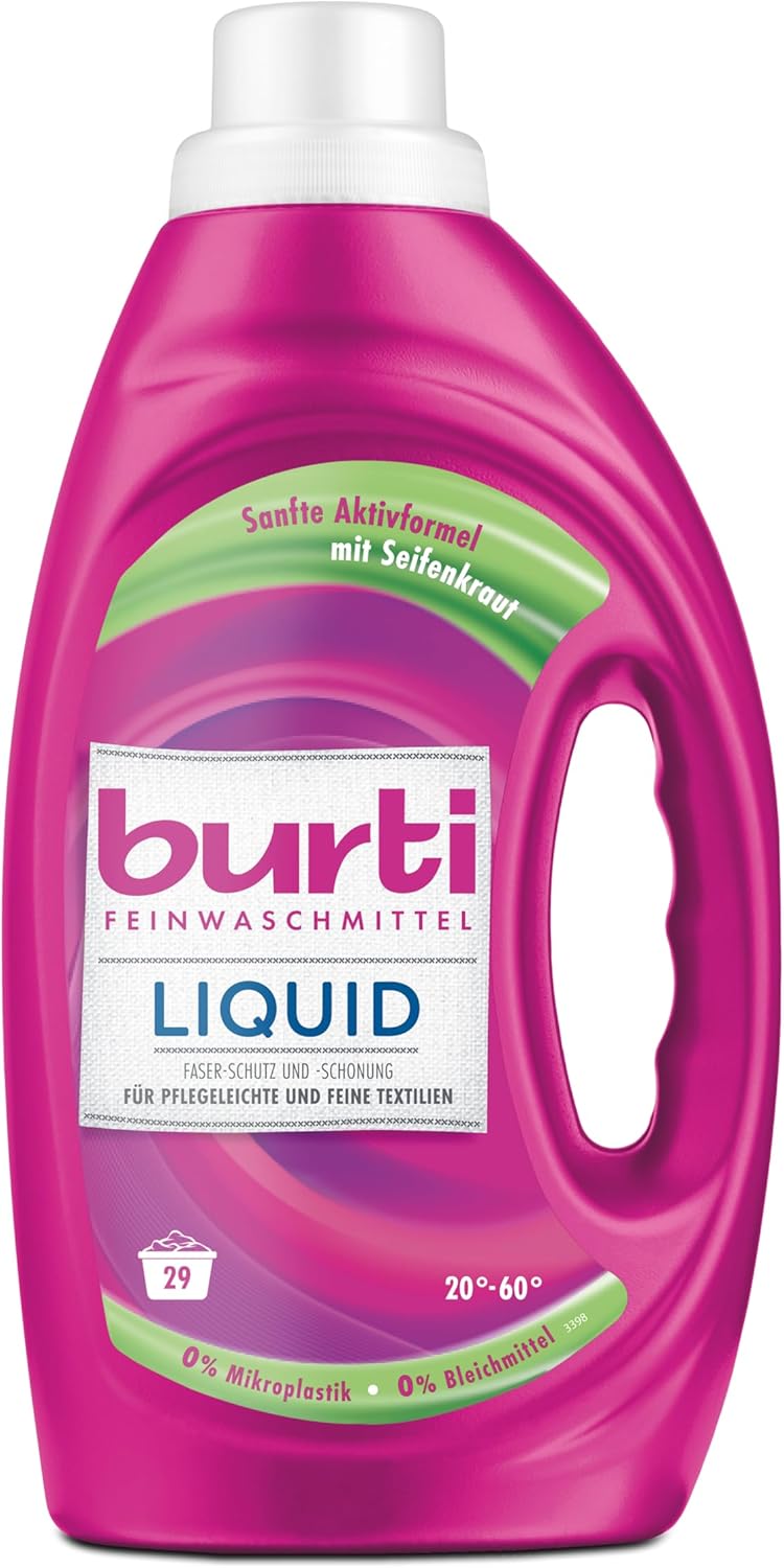 burti LIQUID Feinwaschmittel – Color Waschmittel flüssig ohne Bleichmittel & Weichspüler - Fleckenentferner - 29 Wäschen – Farb- & Faserschutz für pflegeleichte Textilien2.99€ ➡️ https://www.amazon.de/dp/B07FB2YQSJ/?tag=preisfehlerheute-21