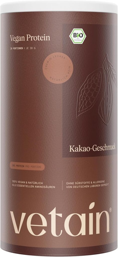 VETAIN Vegan Protein Pulver - Schokolade - 20g Protein pro Portion - 600g - Fünf Premium Protein Quellen - Ohne Allergene & Süßungsmittel - produziert & laborgeprüft in Deutschland25,49€ statt 29,99€➡️ https://www.amazon.de/dp/B0BZ149LSZ/?tag=preisfehlerheute-21