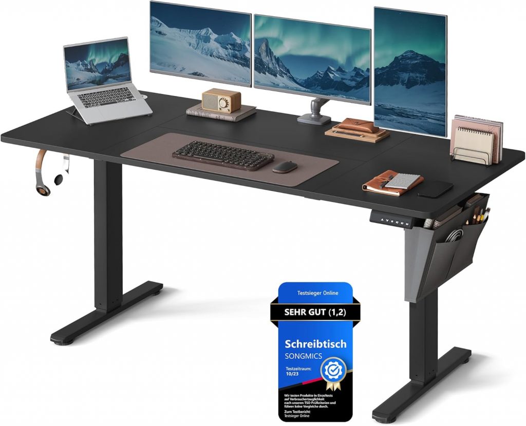 👑 SONGMICS Höhenverstellbarer Schreibtisch elektrisch, 160 x 70 cm, stufenlos verstellbar, Memory-Funktion mit 4 Höhen, tintenschwarz LSD136B01119,98€ statt 159,99€ - 26,00 % 🔥🚚 Verkauft und Versand durch Songmics2,872 Bewertungen: 4.4 / 5.0 ⭐️⭐️⭐️⭐️🛒 zu Amazon https://www.amazon.de/dp/B0CV4XQP29/?amp%3Btag=preisfehlerheute-21&%3Bamp%3Bth=1&%3Bamp%3Bpsc=1&tag=preisfehlerheute-21