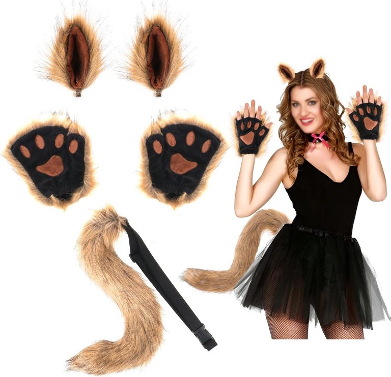 Kinsinder 5pcs Fuchsohren und Chwanz Set, Cosplay Kostüm Set Fox Wolf Cosplay Fuchs Kostüm Ohren und Plüsch Klaue Handschuhe Cosplay Fancy Dress Zubehör für Kinder Erwachsene (Braun)5,39€ statt 13,99€➡️ https://www.amazon.de/dp/B0CF53DDXB/?tag=preisfehlerheute-21