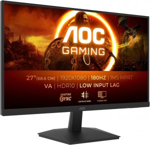 AOC Gaming 27G15N - 27 Zoll Full HD Monitor, 180 Hz, 1ms, Adaptive Sync (1920x1080, 1x HDMI 2.0, 1x DisplayPort 1.4) schwarz