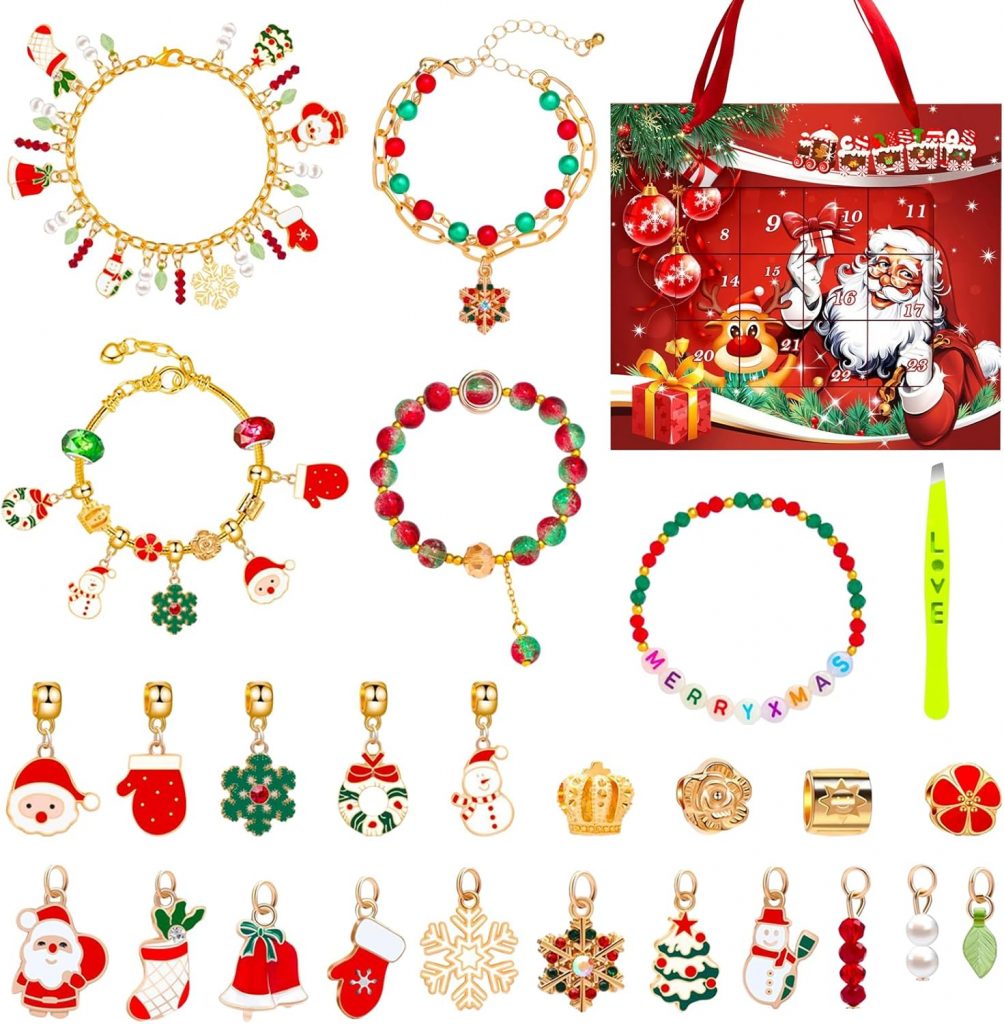 Adventskalender 2024 Kinder Mädchen, Adventskalender Schmuck Mädchen, 24 Tage Weihnachts-Countdown-Kalender, DIY-Schmuck machen Kit, 22 Charm Perlen 4 Armbänder4.98€ ➡️ https://www.amazon.de/dp/B0DCYQBRX3/?tag=preisfehlerheute-21
