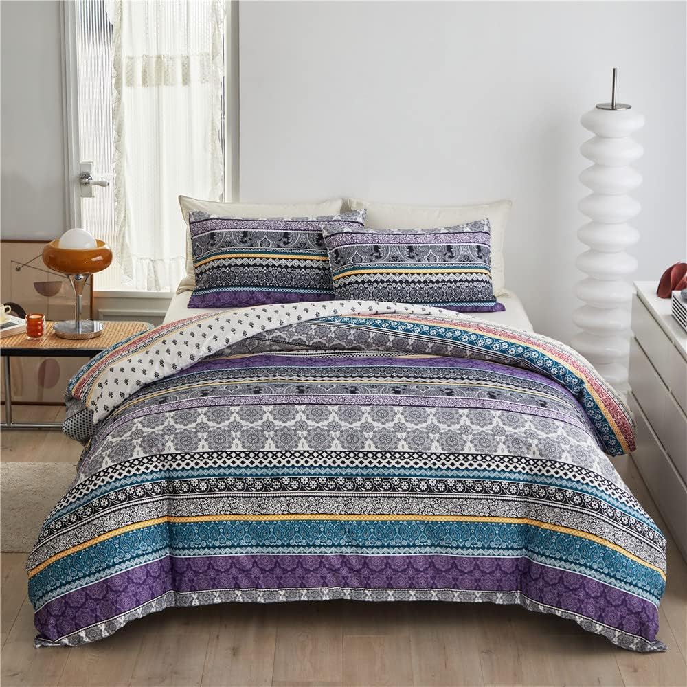 Steppdecke 135x200 Blumen Bunt Boho Sommer 4 Jahreszeiten Ganjahresdecke Bohemian Muster 16,99 € inkl. Prime Versand 🔥https://amzn.to/3XDcEbq