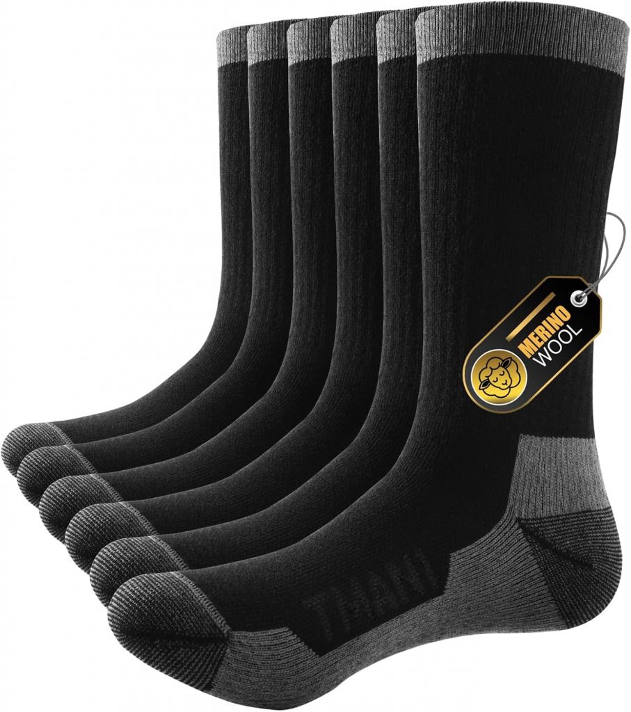 🤴 PULIOU Merino Socken Herren Damen Thermosocken Wandersocken Outdoor & Trekking-Socken, Anti-Blasen, Gepolstert Arbeitssocken Wintersocken，Schwarz 43-4633,33€ statt 79,98€ – 59,0 🔥🚚 Verkauft von HUKIC LIMITED und Versand durch Amazon328 Bewertungen: 4.7 / 5.0 ⭐️⭐️⭐️⭐️⭐️🛒 zu Amazon https://www.amazon.de/dp/B0FQVH1X4J/?th=1&tag=preisfehlerheute-21#038;psc=1&tag=preisfehlerheute-21