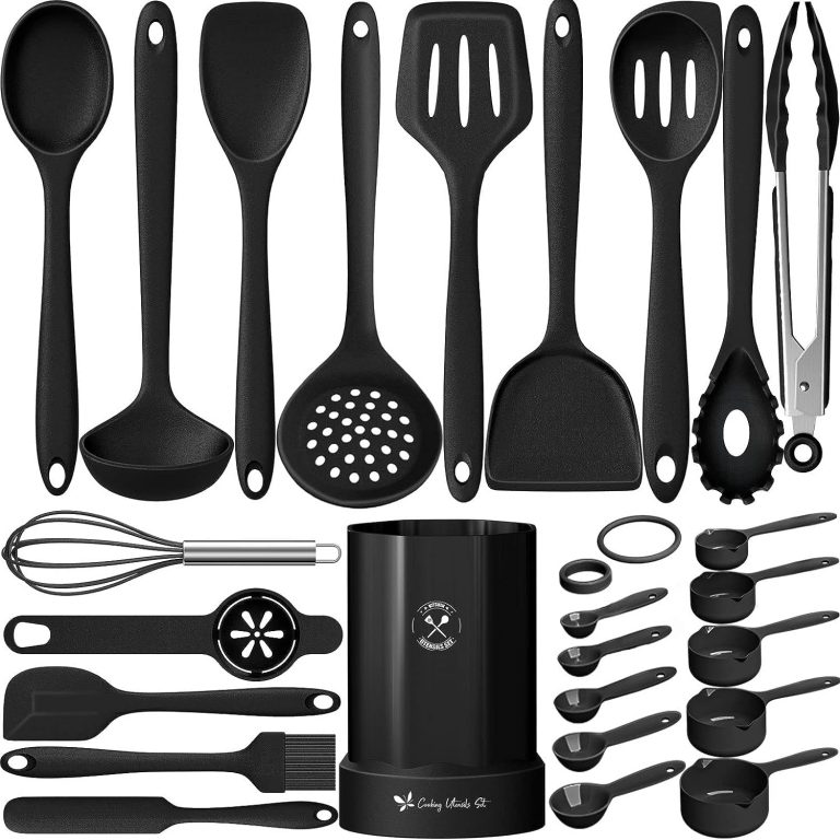 👑 Silikon Küchenhelfer Set, 25 Stück Kochutensilien Kochgeschirr, Hitzebeständiger Kochbesteck Set mit Utensilienhalter, Gesund & Antihaft, Spülmaschinengeeigne - Schwar19,98€ statt 26,99€ - 26,00 % 🔥🚚 Verkauft von yongwanxing eu und Versand durch Amazon312 Bewertungen: 4.4 / 5.0 ⭐️⭐️⭐️⭐️🛒 zu Amazon https://www.amazon.de/dp/B0CBH6WPMP/?amp%3Btag=preisfehlerheute-21&amp%3Bth=1&amp%3Bpsc=1&tag=preisfehlerheute-21