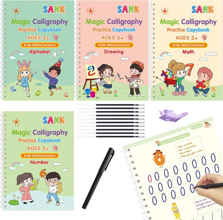 LaresDay Kinder Schreibübungsheft 4er Set - Wiederverwendbare Kalligraphie-Hefte mit Rillenführung (Zahlen/Buchstaben)，Inkl，Stift+10 Nachfüllungen & Schreibhilfe - Ungiftig für Vorschule/Grundschule3.70€ ➡️ https://www.amazon.de/dp/B0FC6BZPH9/?tag=preisfehlerheute-21