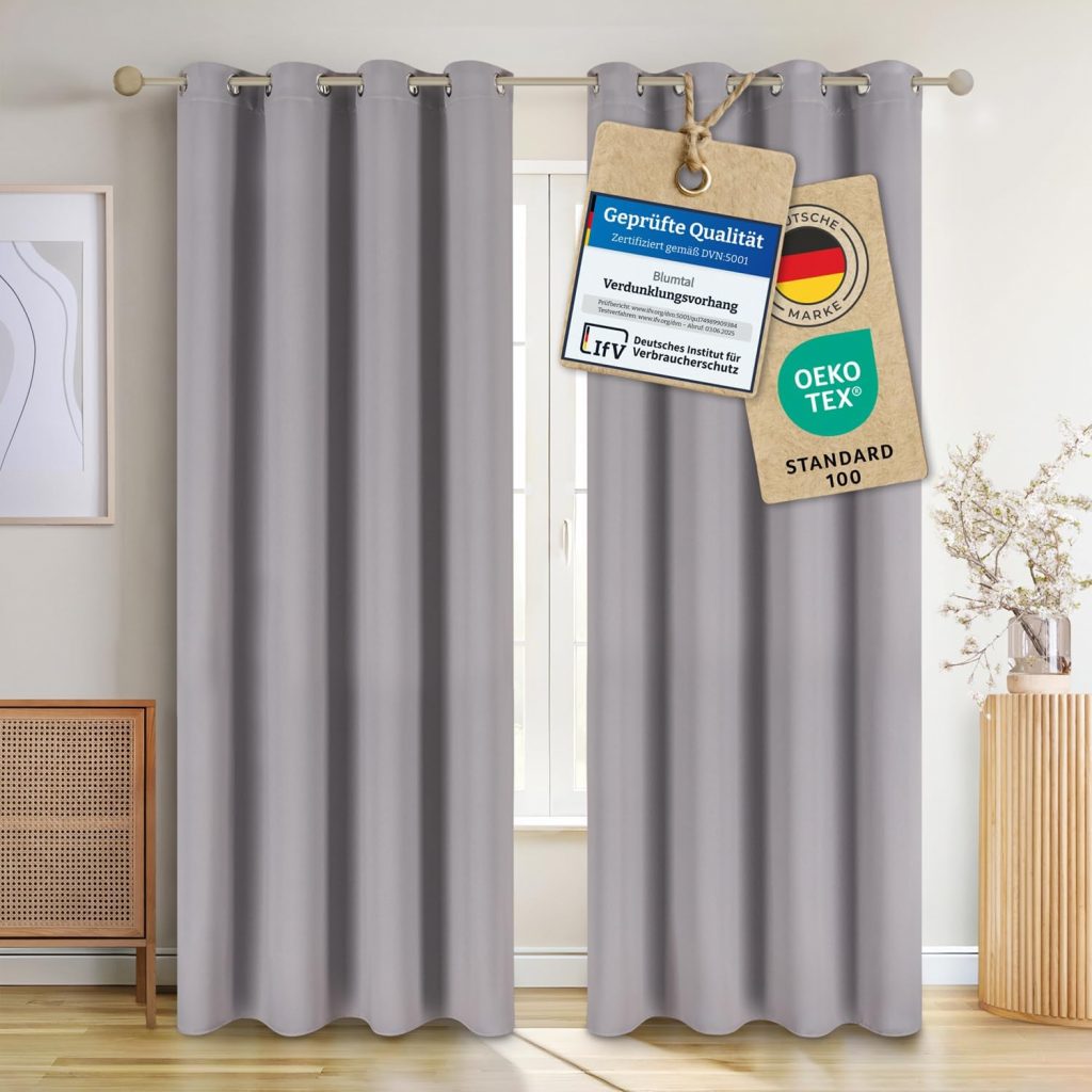 🤴 Blumtal Verdunklungsvorhänge 2er Set – Thermovorhang Hitzeschutz – Vorhang Blickdicht mit Ösen – Gardinenschals mit Schlaufen – Lärmschutzvorhang-Gardinen 145x140cm – Schlaufenschal – Gardine Grau27,54€ statt 39,99€ – 32,0 🔥🚚 Verkauft und Versand durch Everbrent12,317 Bewertungen: 4.6 / 5.0 ⭐️⭐️⭐️⭐️⭐️🛒 zu Amazon https://www.amazon.de/dp/B088MD14CR/?th=1&tag=preisfehlerheute-21#038;psc=1&tag=preisfehlerheute-21