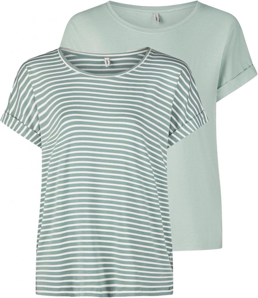 👑 Only Tshirt Damen Bluse Top ONLMOSTER 2er Pack Regular Fit Rundhals Basic Kurzarm Shirt Streifen Braun Blau Rose Grün Schwarz XS S M L XL XXL28,99€ statt 39,99€ – 28,0 🔥🚚 Verkauft von Jeans-direct und Versand durch Amazon285 Bewertungen: 4.5 / 5.0 ⭐️⭐️⭐️⭐️⭐️🛒 zu Amazon https://www.amazon.de/dp/B0BVBR5ZZM/?th=1&tag=preisfehlerheute-21#038;psc=1&tag=preisfehlerheute-21
