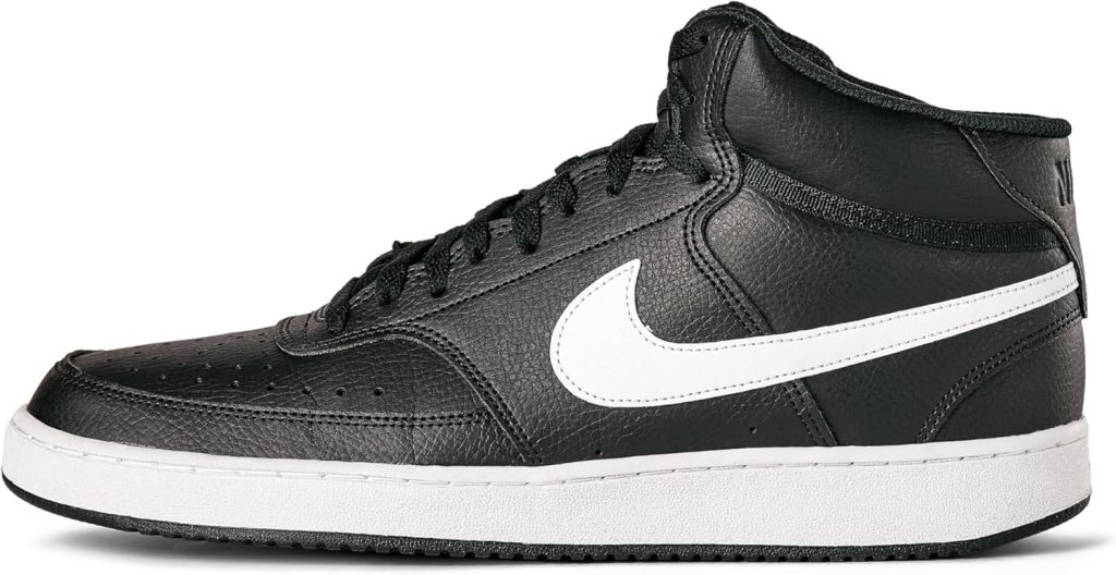 Nike Herren Court Vision Mid Next Nature Basketballschuhe, Black/White-Black, 43 EU