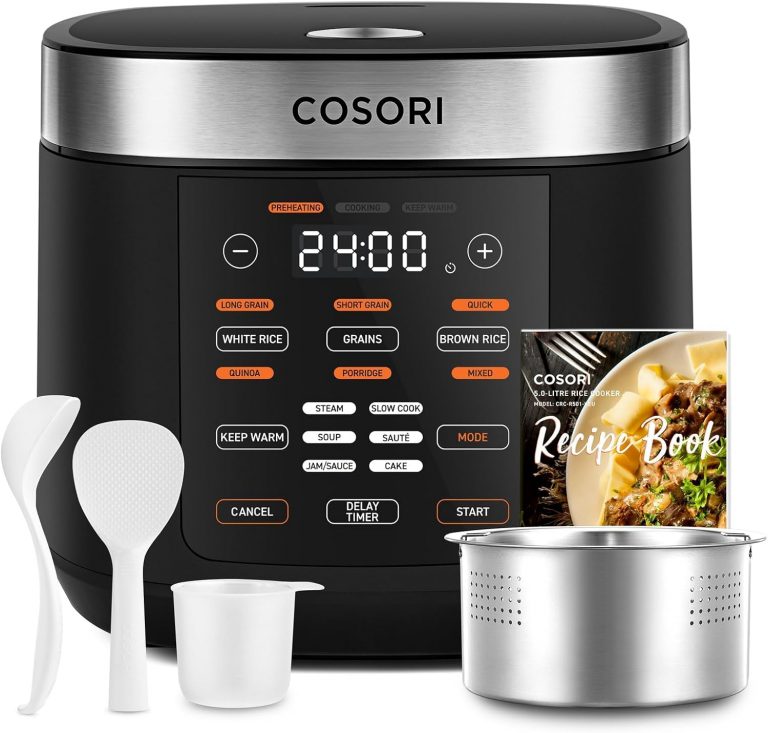 🤴 COSORI Reiskocher, Multikocher mit 17 Programme, Rice Cooker 5 L, Fuzzy-Logik, Dampfgarer mit Edestahleinsatz, Rezeptbuch, Slow Cooker, Premium Innentopf, Warmhaltefunktion, Timer, Schwarz94,97€ statt 129,99€ - 27,00 % 🔥🚚 Verkauft durch Amazon und Versand durch Amazon3,819 Bewertungen: 4.7 / 5.0 ⭐️⭐️⭐️⭐️⭐️🛒 zu Amazon https://www.amazon.de/dp/B0C5JL8Z7B/?amp%3Btag=preisfehlerheute-21&tag=preisfehlerheute-21