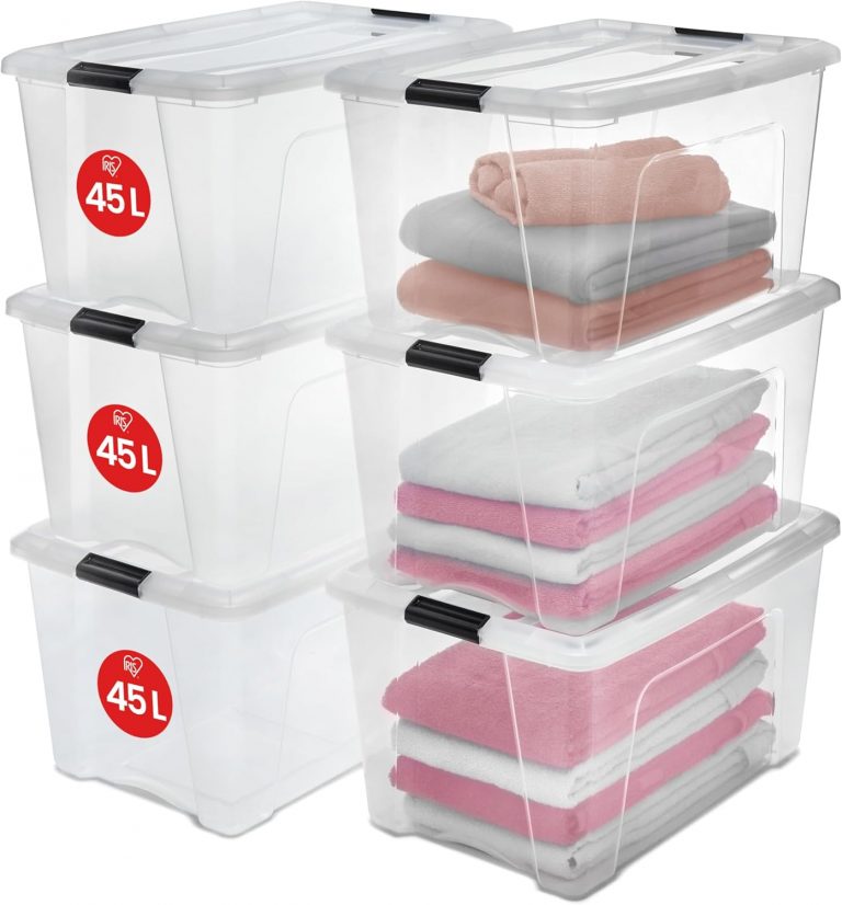 Iris Ohyama Aufbewahrungsboxen mit Deckel, 45L, 6er-Set, Transparent, Sicherer Verschluss, Stapelbar, Griffe, Schlafzimmer, Schrank, Büro, Organisation, BPA-freies Plastik, Ordnungsboxen, NTB-4550,99€ statt 79,99€➡️ https://www.amazon.de/dp/B07KPXZH77/?tag=preisfehlerheute-21