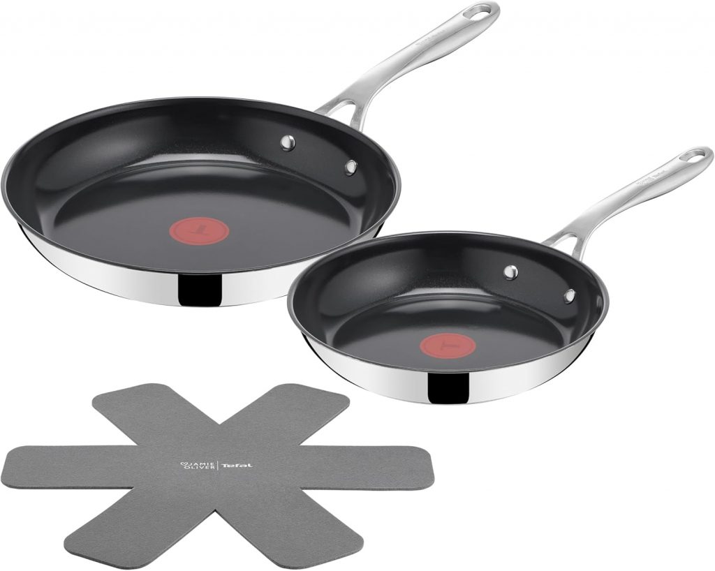Jamie Oliver by TEFAL Direct Cook Bratpfannen-Set, 2-tlg. 24/28 cm, inkl. Pfannenschoner, antihaftbeschichtete Keramikoberfläche, Thermo-Signal, für alle Herdarten, H880S33479,99€ statt 126,99€➡️ https://www.amazon.de/dp/B0F2JBFXQ2/?tag=preisfehlerheute-21
