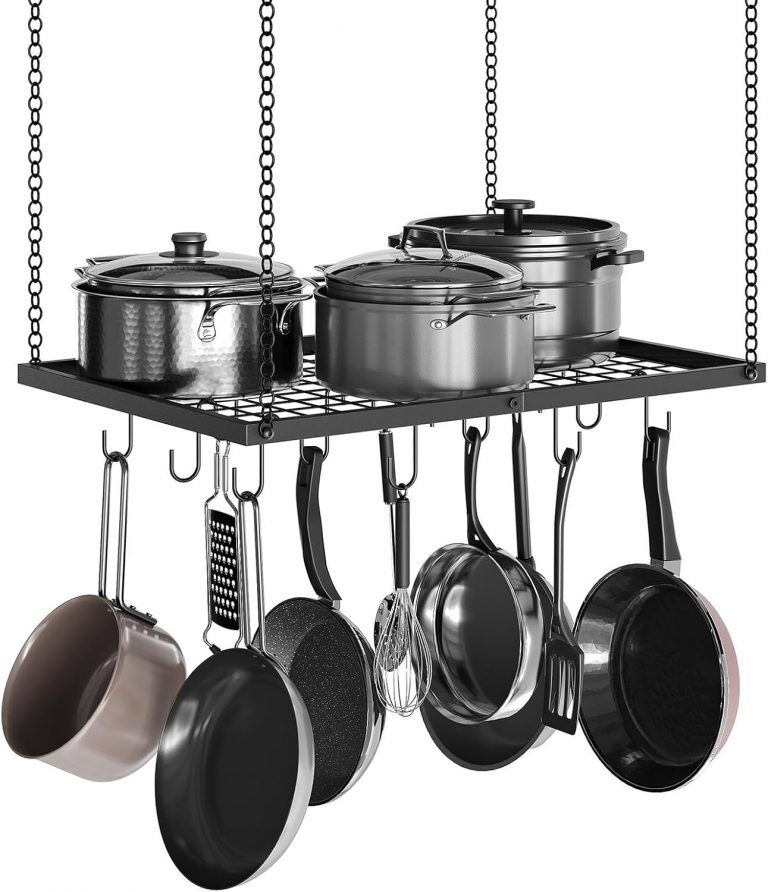 CHOEZON Küchenregal Hängend, Topfregal, Deckenregal, Metall, mit 12 Haken, für Küche, Esszimmer, Kochgeschirr, Essgeschirr, 60,2 x 40 x 2 cm, Schwarz DTPR03BB21,99€ statt 39,99€➡️ https://www.amazon.de/dp/B0D95FKVBM/?tag=preisfehlerheute-21