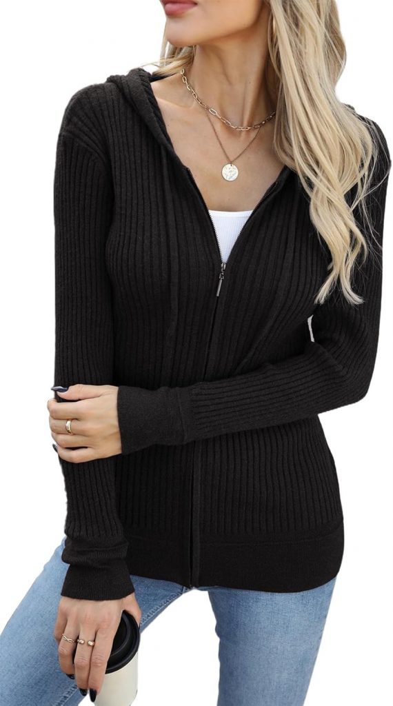 YUTILA Damen Zip Strickjacke Ribbed - Bequemer, Figurbetonter Sweatshirt Casual Sport Kapuzenpullover mit Reißverschluss14.99€ statt 39.99€➡️ https://www.amazon.de/dp/B0DCBMQ1BD/?tag=preisfehlerheute-21