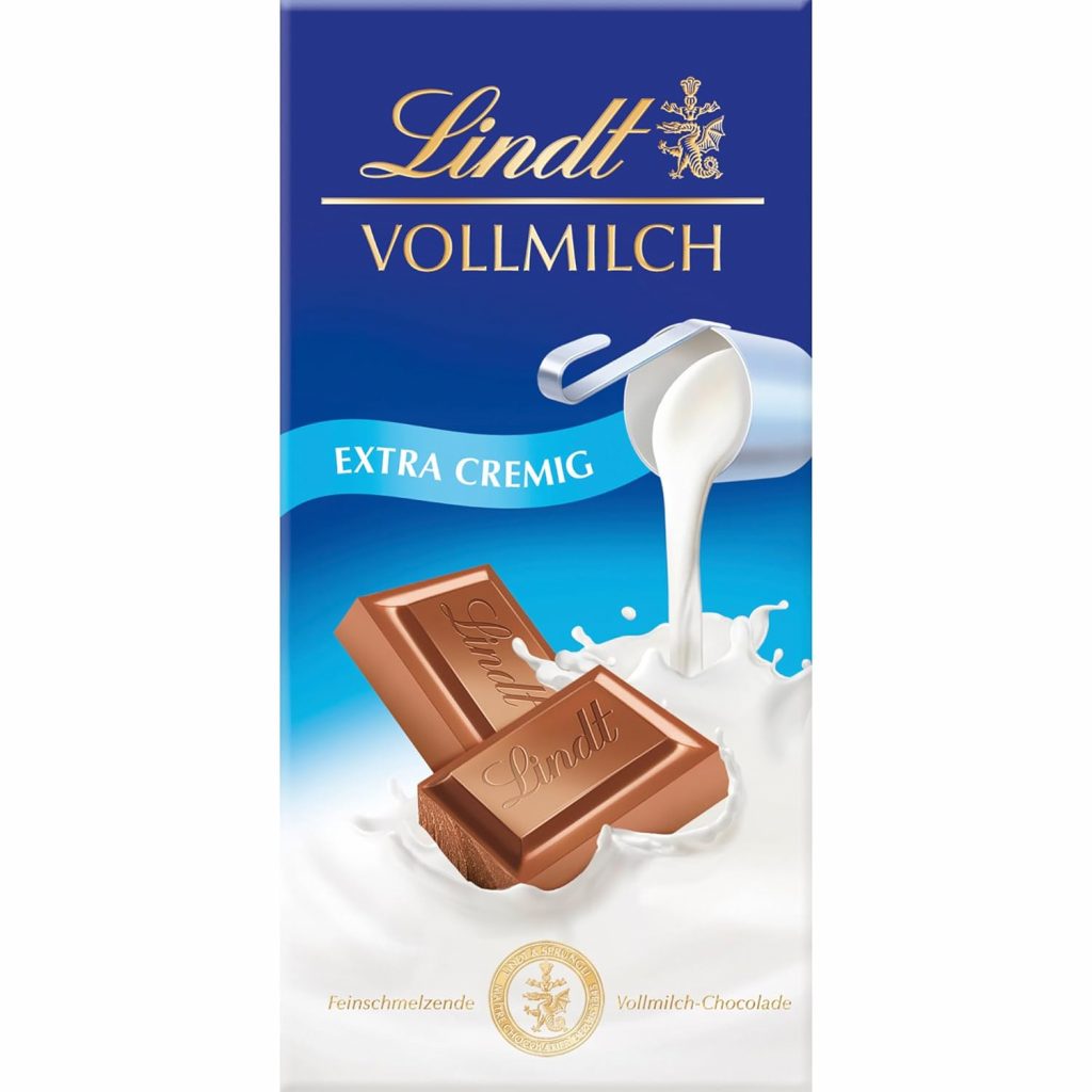 Lindt Schokolade Vollmilch Tafel 100g extra cremige Vollmilch-Schokolade Schokoladen-Tafel
