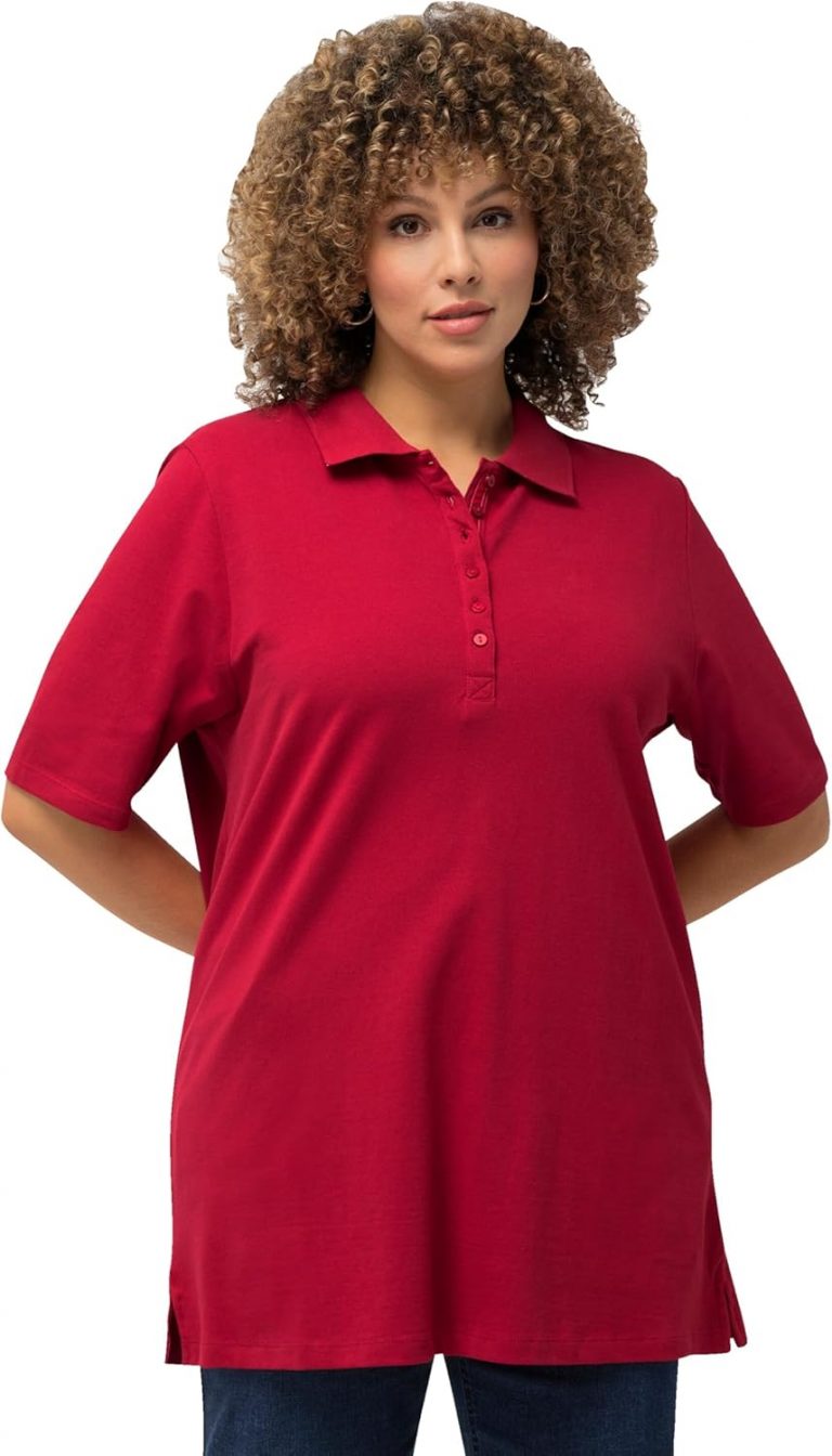 Ulla Popken Damen Basic Poloshirt Langarmshirt, Mohn, 46-48 EU13,61€ statt 19,99€➡️ https://www.amazon.de/dp/B01CIDA0XI/?tag=preisfehlerheute-21