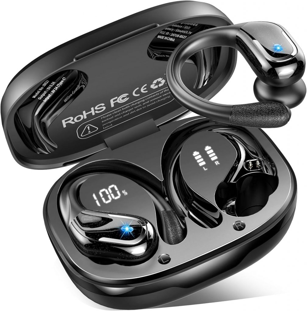 🤴 Bluetooth Kopfhörer Sport, 75Std Kopfhörer Kabellos Bluetooth 5.4, HiFi Stereo Tiefer Bass Wireless Earbud, 4 ENC Noise Cancelling Mic, IP7 Wasserdicht in Ear Ohrhörer mit Ohrhaken, USB-C LED-Anzeige27,99€ statt 39,99€ – 31,0 🔥🚚 Verkauft von Yuan-M und Versand durch Amazon21,748 Bewertungen: 4.4 / 5.0 ⭐️⭐️⭐️⭐️🛒 zu Amazon https://www.amazon.de/dp/B0D4QNNGD5/?th=1&tag=preisfehlerheute-21#038;psc=1&tag=preisfehlerheute-21