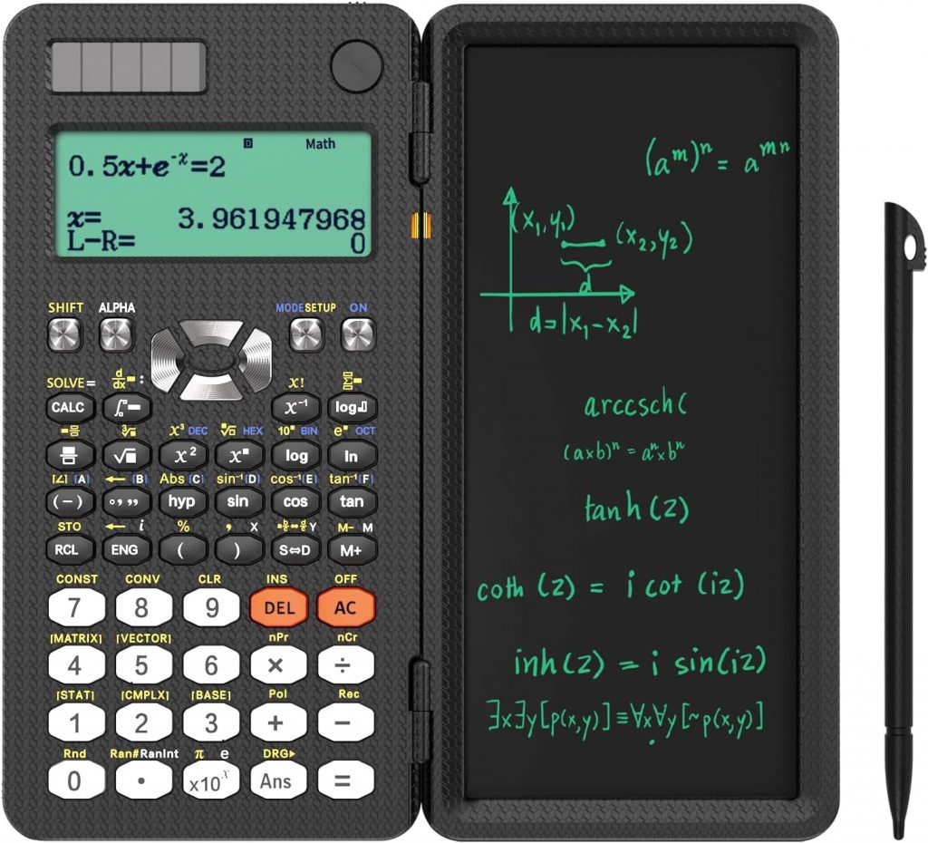 NEWYES Scientific Taschenrechner 417 Funktionen Engineering Calculator mit Schreibtafel und Stift für Studenten, Lehrer, Ingenieure, Technisch-Wissenschaftlich, Solar und Batterie Dual Stromversorgung6.22€ statt 32.99€➡️ https://www.amazon.de/dp/B0B23YPVCD/?tag=preisfehlerheute-21