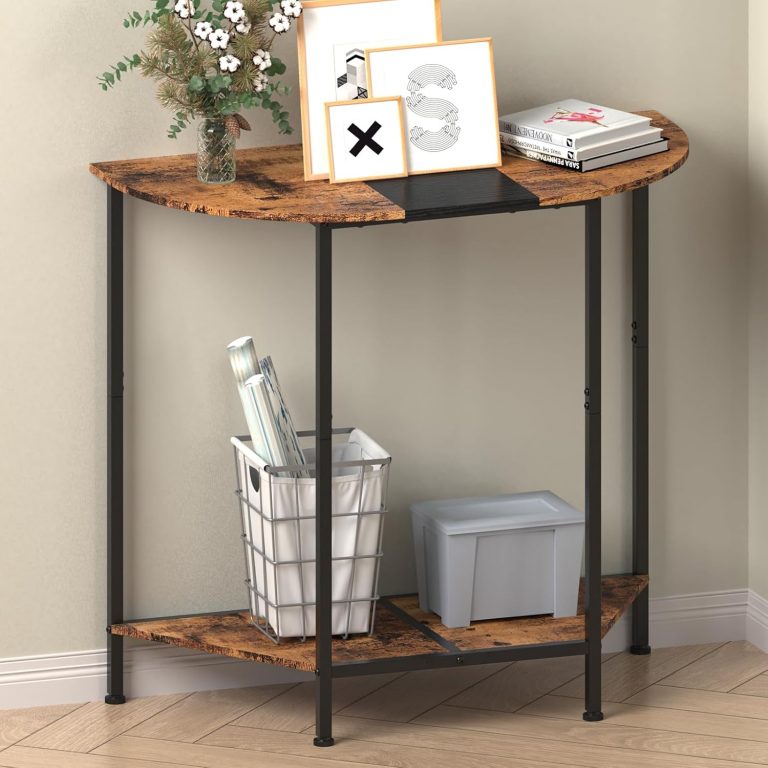 Halbrund Konsolentisch, 83 cm Beistelltisch, Schmaler Flurtisch mit 2 Ablagen, Kleiner Ausstellungstisch, Holz Wohnzimmertisch für Wohnzimmer, Schlafzimmer, Eingang, Flur, Vintagebraun-Schwarz20.99€ ➡️ https://www.amazon.de/dp/B0D9PVGSBC/?tag=preisfehlerheute-21