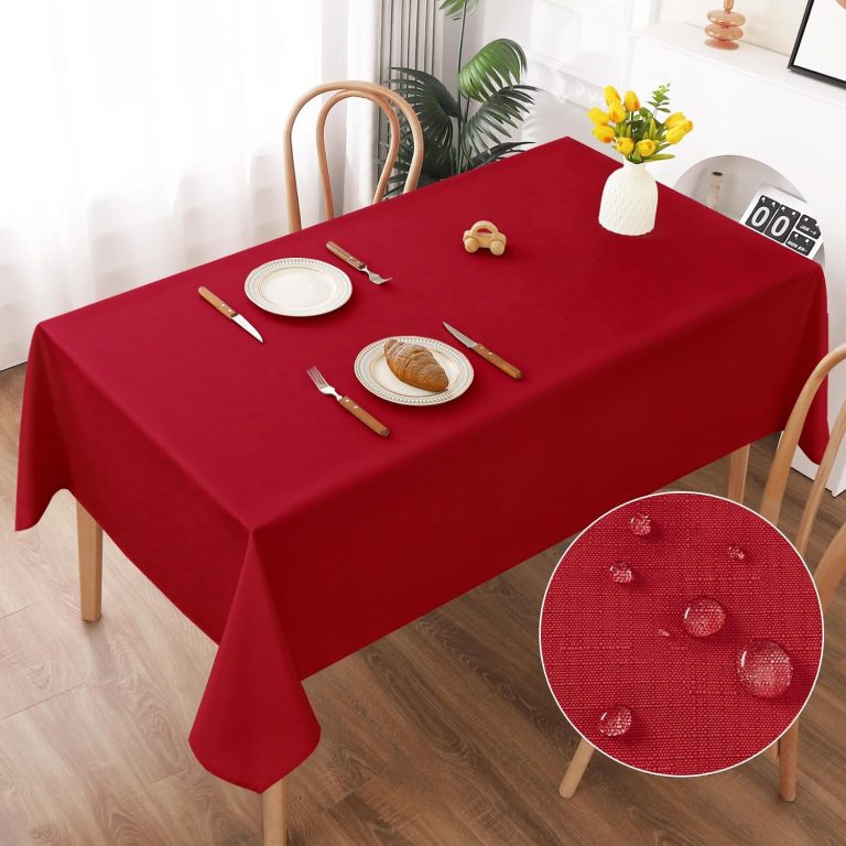 AooHome Tischdecke Abwaschbar, Rot Tischdecken 140x200cm Leinen-Optik Tischtuch aus Polyester Wasserabweisend mit Lotuseffekt, Dauerhaft Kratzfest für Wohnzimmer, Esszimmer, Balkon, Garten15,29€ statt 17,99€➡️ https://www.amazon.de/dp/B0D5CTWG34/?tag=preisfehlerheute-21