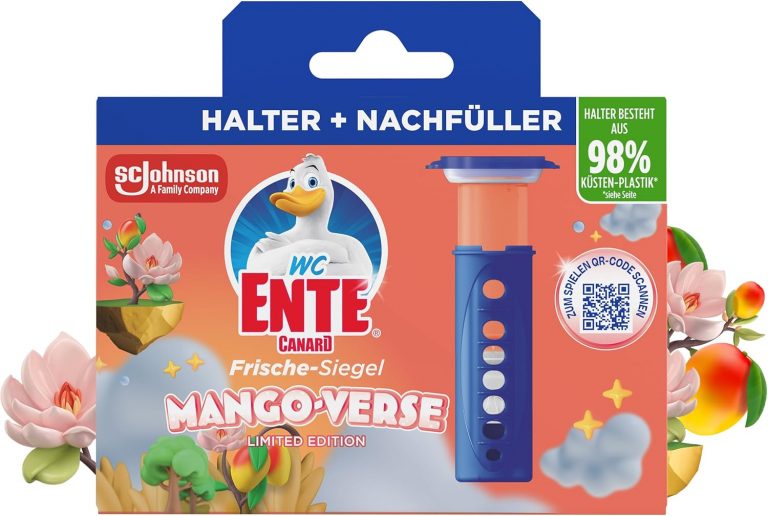 👑 WC-Ente Frische-Siegel Starter-Set (inkl. 1 Nachfüller), körbchenloser WC Spüler, Mango Verse Duft2,45€ statt 3,29€ - 26,00 % 🔥🚚 Verkauft durch Amazon und Versand durch Amazon2 Bewertungen: 5.0 / 5.0 ⭐️⭐️⭐️⭐️⭐️🛒 zu Amazon https://www.amazon.de/dp/B0DSC5HKST/?amp%3Btag=preisfehlerheute-21&tag=preisfehlerheute-21