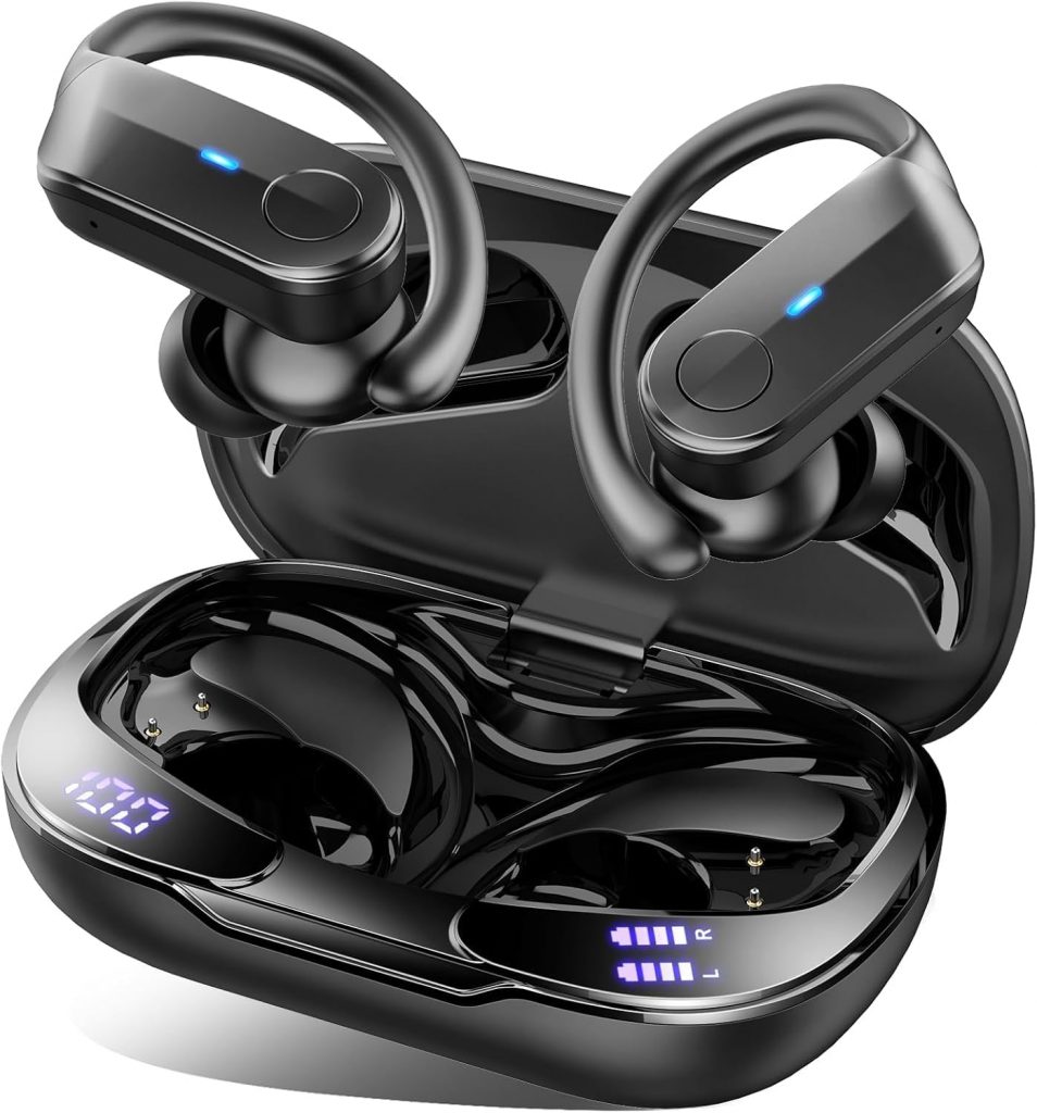 Ordtop Bluetooth Kopfhörer Sport, 70H In Ear Kopfhörer Bluetooth 5.4, HiFi Stereo Tiefer Bass Kabellose Kopfhörer mit 4 Noise Cancelling Mics, IPX8 Wasserdicht Ohrhörer mit Ohrhaken, LED-Anzeige USB-C26,99€ statt 89,99€➡️ https://www.amazon.de/dp/B0G1LF4GRH/?tag=preisfehlerheute-21