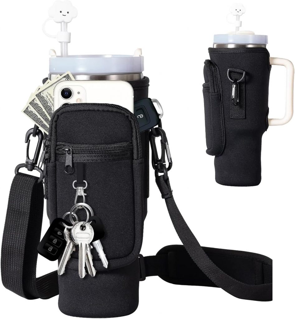 Tasche für Stanley Cup 40oz - Tragetasche mit Handyfach, Karabiner & verstellbarem Schultergurt - Ideal für Reisen, Wandern, Laufen & Radfahre (Schwarz)5,99€ ➡️ https://www.amazon.de/dp/B0DYNPKFDN/?tag=preisfehlerheute-21
