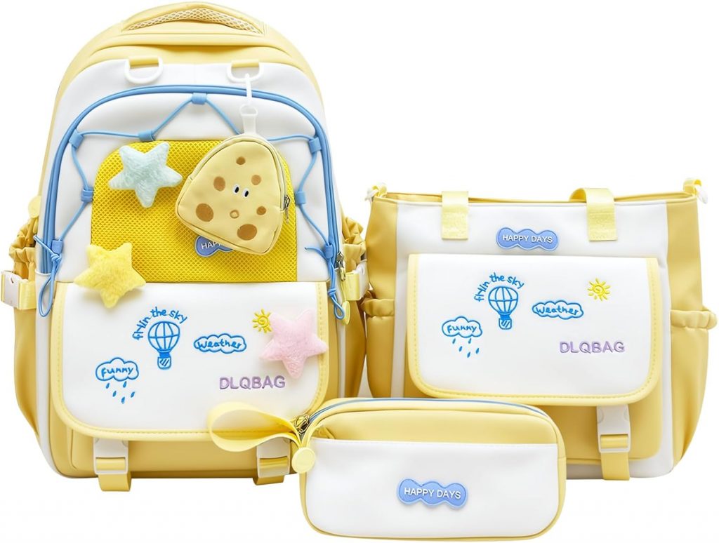 Amythe Set Schulrucksack Mädchen 3 Teilig, 2025 Schulranzen 3-7. Klasse mit Umhängetasche Federmäppchen Oberstufe für Schule Reisen, Schultasche Casual-Gelb15.29€ 🏷️ Coupon anwenden➡️ https://www.amazon.de/dp/B0F82VCM45/?tag=preisfehlerheute-21