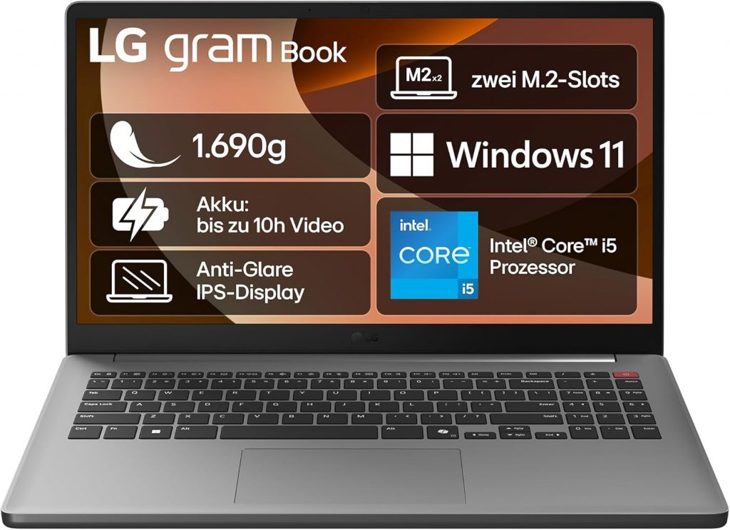 🤴 LG, 15,6 Zoll, gramBook, LG Notebook, 39.6cm, Intel i5, 16GB DDR4, 512GB Dual SSD, Garantie 24 Monate, 1920 x 1080, HD Audio mit Dolby Atmos, 15U50T-G.AA56G657,00€ statt 899,00€ – 27,0 🔥🚚 Verkauft von MaxiLand | Rechnungen inklusive MwSt. und Versand durch Amazon2 Bewertungen: 5.0 / 5.0 ⭐️⭐️⭐️⭐️⭐️🛒 zu Amazon https://www.amazon.de/dp/B0DTQ94K2L/?tag=preisfehlerheute-21