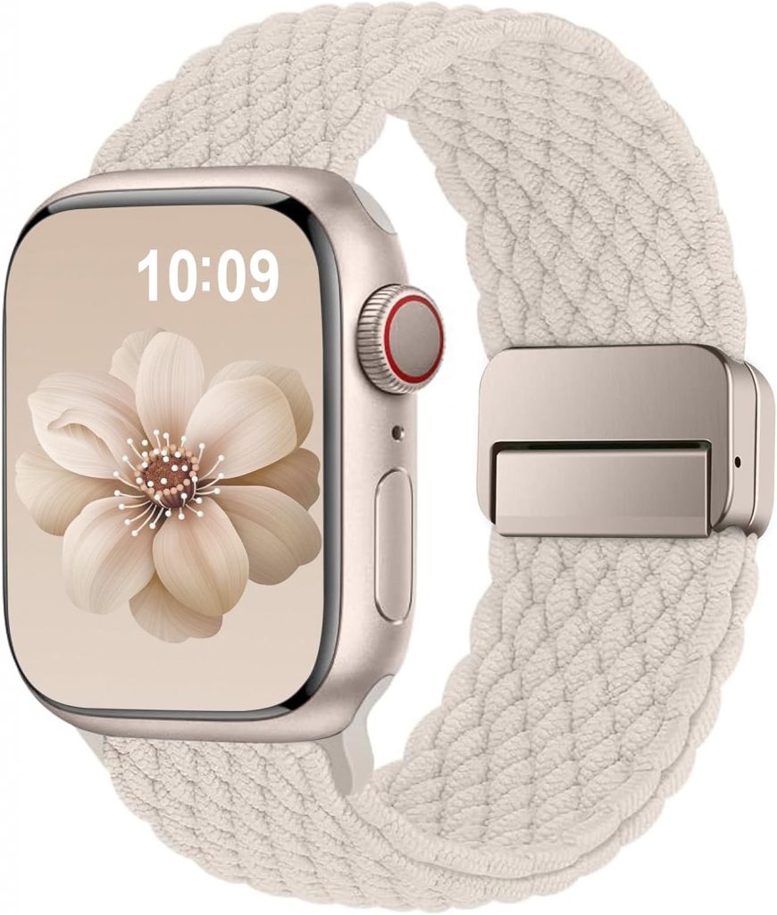 Higgs Geflochtenes Armband Kompatibel mit Apple Watch 40mm 41mm 42mm 38mm Damen Herren, Magnetisch Verschluss Elastisch Stoff Sport Nylon Armbänder für iWatch SE 3/2/1 Series 11 10 9 8 7 6 5 4 3 2 110,48€ statt 12,99€➡️ https://www.amazon.de/dp/B0CY56S8G6/?tag=preisfehlerheute-21
