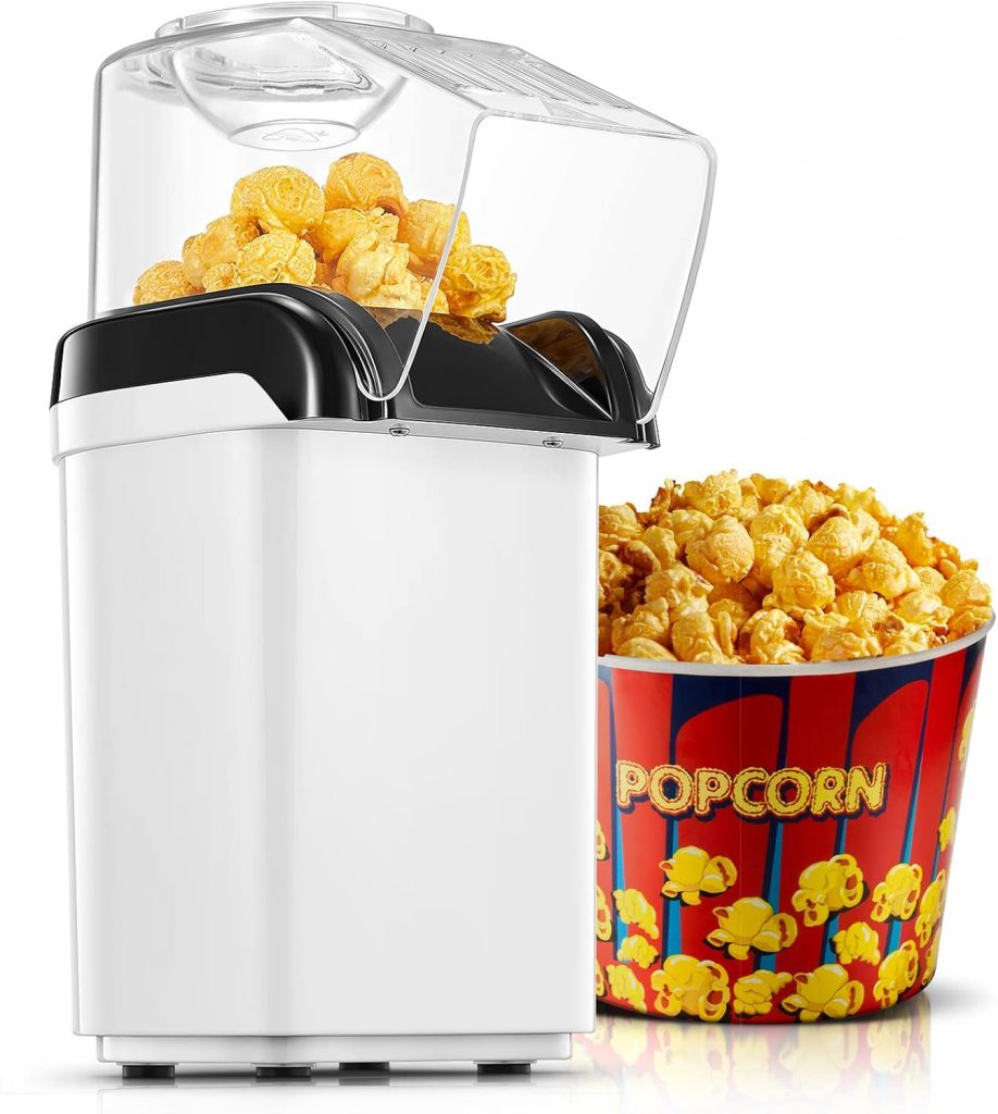 HOUSNAT Popcornmaschine, 1200W Heißluft Popcorn Maker ohne Öl, 2 Minuten Schnell Produktion, für Zuhause Filme und Weihnachten Partys, Weiß15.46€ ➡️ https://www.amazon.de/dp/B09R7HPNZK/?tag=preisfehlerheute-21
