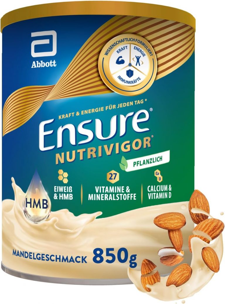 Ensure NutriVigor Plant Based Shake – Nahrungsergänzungsshake mit veganem Protein, HMB und 27 Vitaminen und Mineralstoffen- Mandelgeschmack – Für eine gesunde, ausgewogene Ernährung – 1 x 850 g22,46€ statt 29,96€➡️ https://www.amazon.de/dp/B0B9XHVC2Y/?tag=preisfehlerheute-21