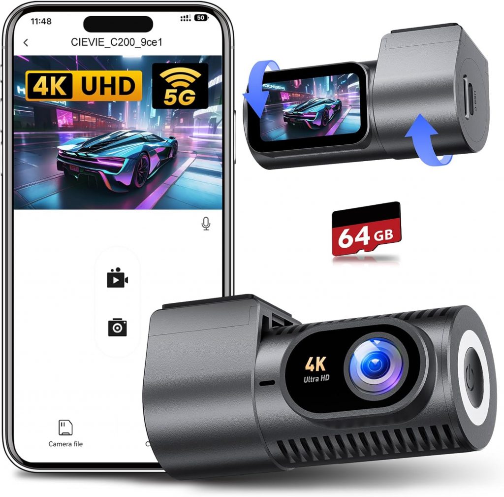 👑 CIEVIE Dashcam Auto Vorne 4K, 1,5" IPS Display & 5G WiFi & 64GB Karte, 360° Drehbar Mini Dash Cam, Auto Kamera mit WDR Nachtsicht, 24/7 Parküberwachung, G-Sensor, Loop-Aufnahme, 170° Weitwinkel, C20042,99€ statt 72,48€ - 41,00 % 🔥🚚 Verkauft von Hongdez und Versand durch Amazon402 Bewertungen: 4.3 / 5.0 ⭐️⭐️⭐️⭐️🛒 zu Amazon https://www.amazon.de/dp/B0F6V99Y6V/?amp%3Btag=preisfehlerheute-21&tag=preisfehlerheute-21