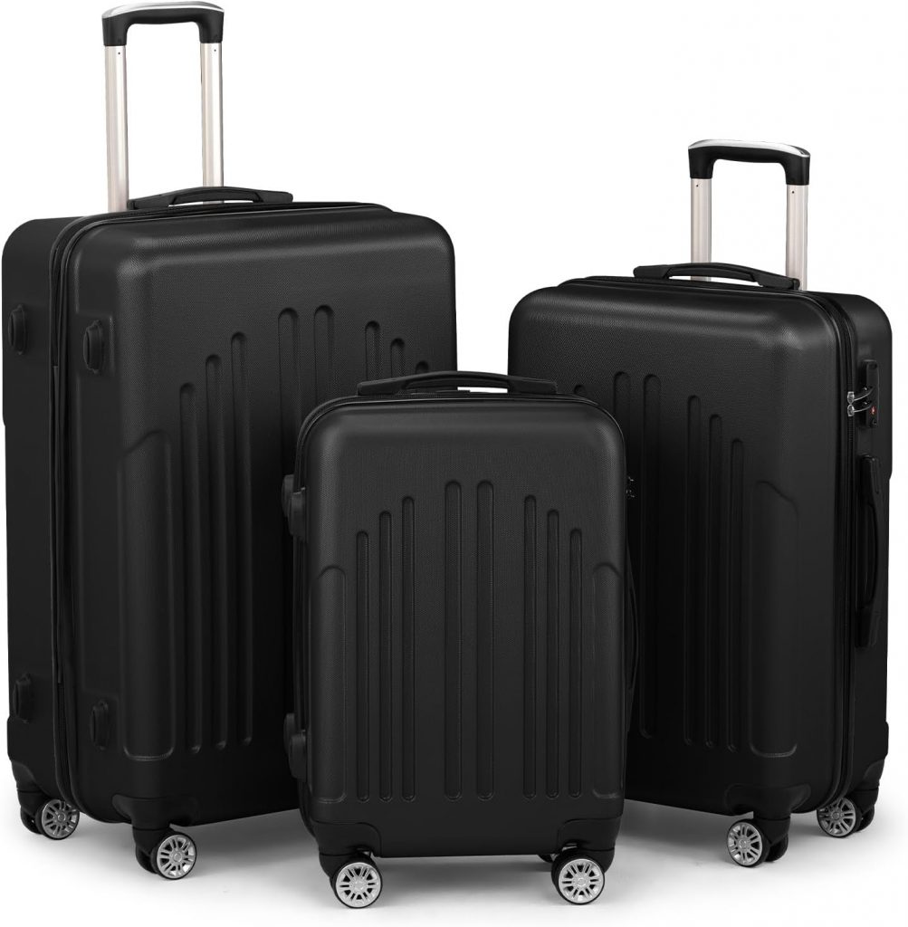 LEADZM Kofferset 3 teilig, Reisekoffer Set mit Rollen Groß, Koffer Set Hartschal aus ABS+PC mit Teleskopgriff, Handgepäck (Schwarz)55.99€ ➡️ https://www.amazon.de/dp/B0F59GMWZQ/?tag=preisfehlerheute-21