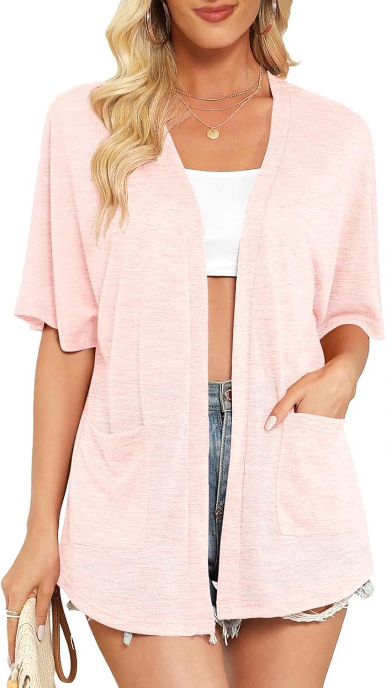 👑 Womens 2025 Summer Lightweight Cardigan Short Sleeve Open Front Casual Loose Cover Ups with Pockets14,99€ statt 21,95€ - 32,00 % 🔥🚚 Verkauft von Veryoung und Versand durch Amazon51 Bewertungen: 4.8 / 5.0 ⭐️⭐️⭐️⭐️⭐️🛒 zu Amazon https://www.amazon.de/dp/B0DSPTQ125/?amp%3Btag=preisfehlerheute-21&amp%3Bth=1&amp%3Bpsc=1&tag=preisfehlerheute-21