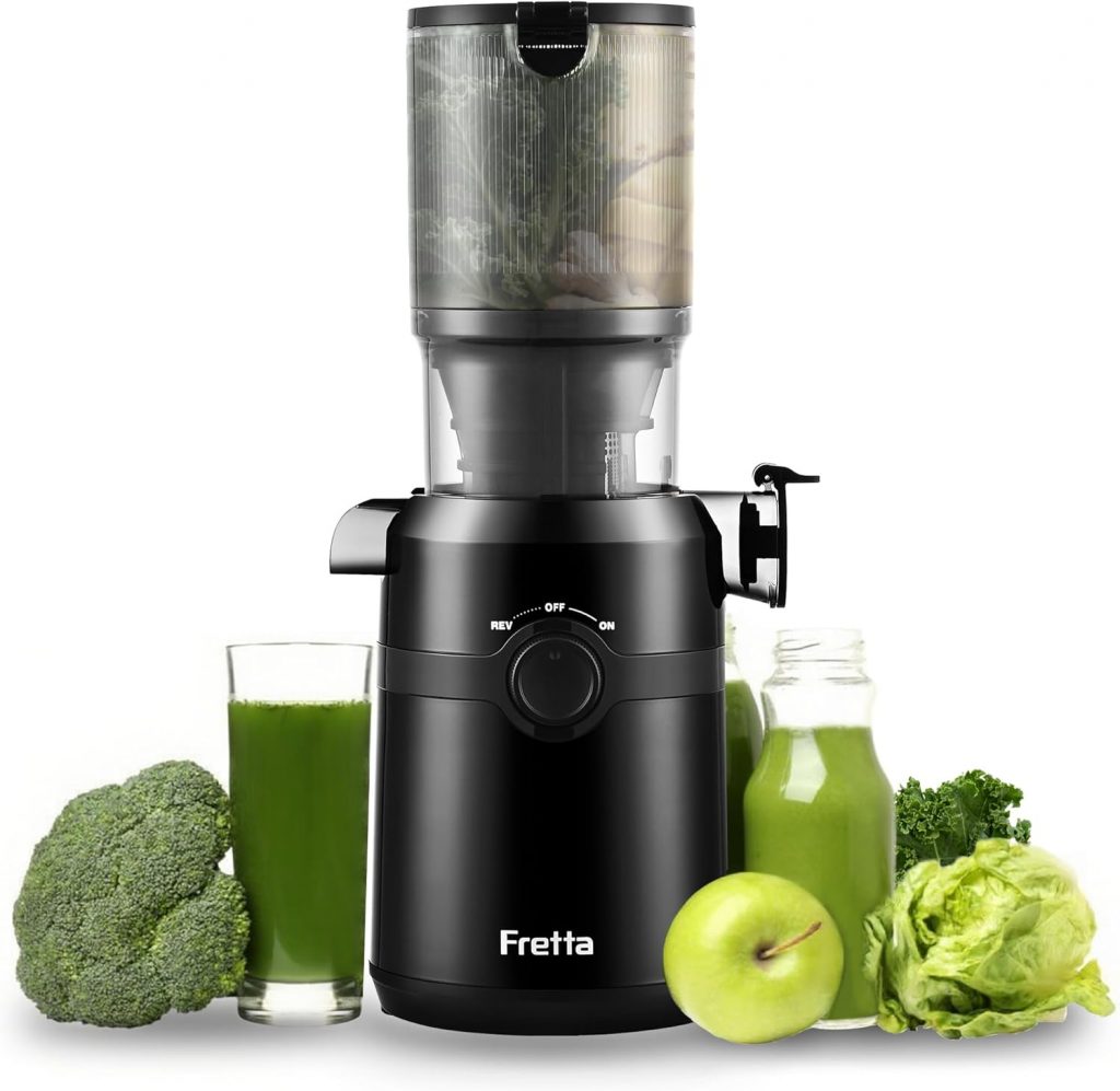 Fretta Entsafter,Slow Juicer mit 108MM Breite und Größere Fütterungsröhre,1L Füllvolumen für ganze Gemüse und Obst,BPA-frei Tritan-Material Entsafter,Einfacher Installation,Einfache Reinigung,200W39.99€ statt 159.99€➡️ https://www.amazon.de/dp/B0FBFDZCP5/?tag=preisfehlerheute-21