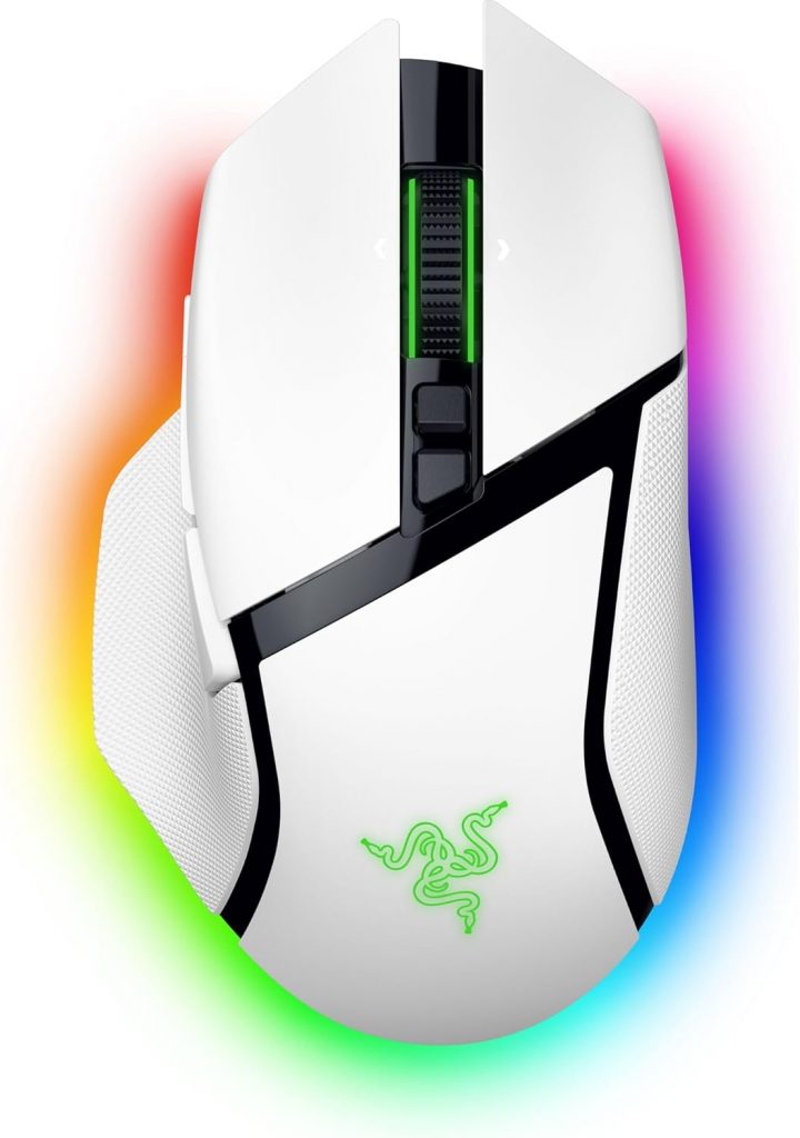 Razer Basilisk V3 Pro – Anpassbare kabellose Gaming-Maus HyperScroll Tilt Wheel – Focus Pro 30K Optischer Sensor…
