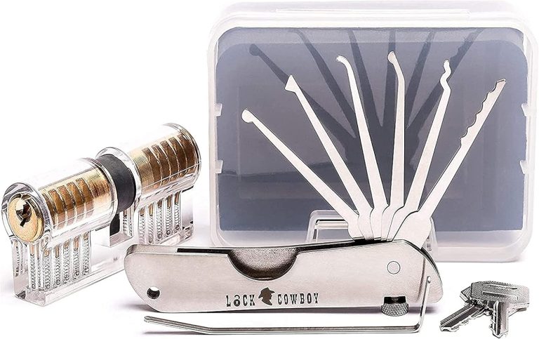 7 teiliges Lockpicking Set Profi mit Transparentem Vorhängeschloss | Dietrich Set mit übungsschloss im Kreditkartenformat & Anleitung für Anfänger und Profis LockCowboy12,99€ ➡️ https://www.amazon.de/dp/B07QCJBC4M/?tag=preisfehlerheute-21