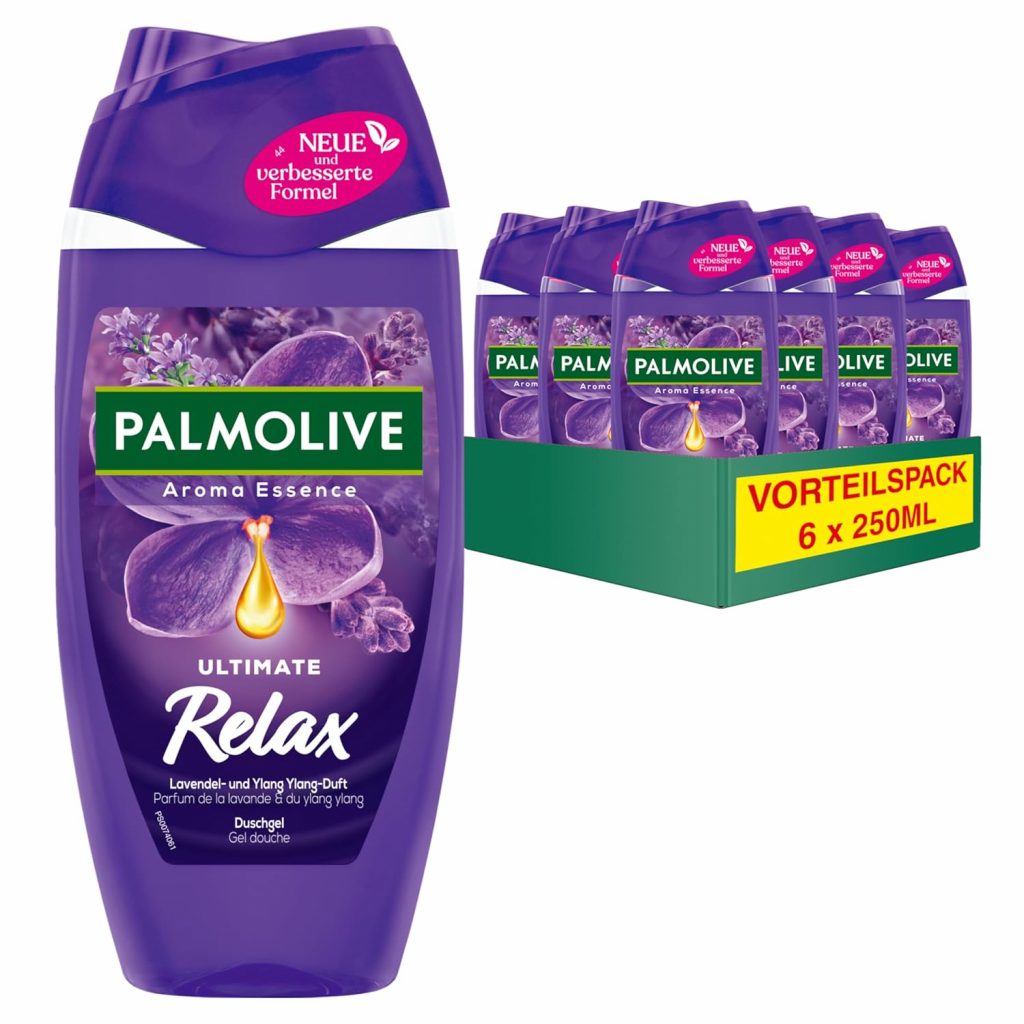 Palmolive Duschgel Aroma Essence Ultimate Relax 6x250ml – mit Lavendelduft