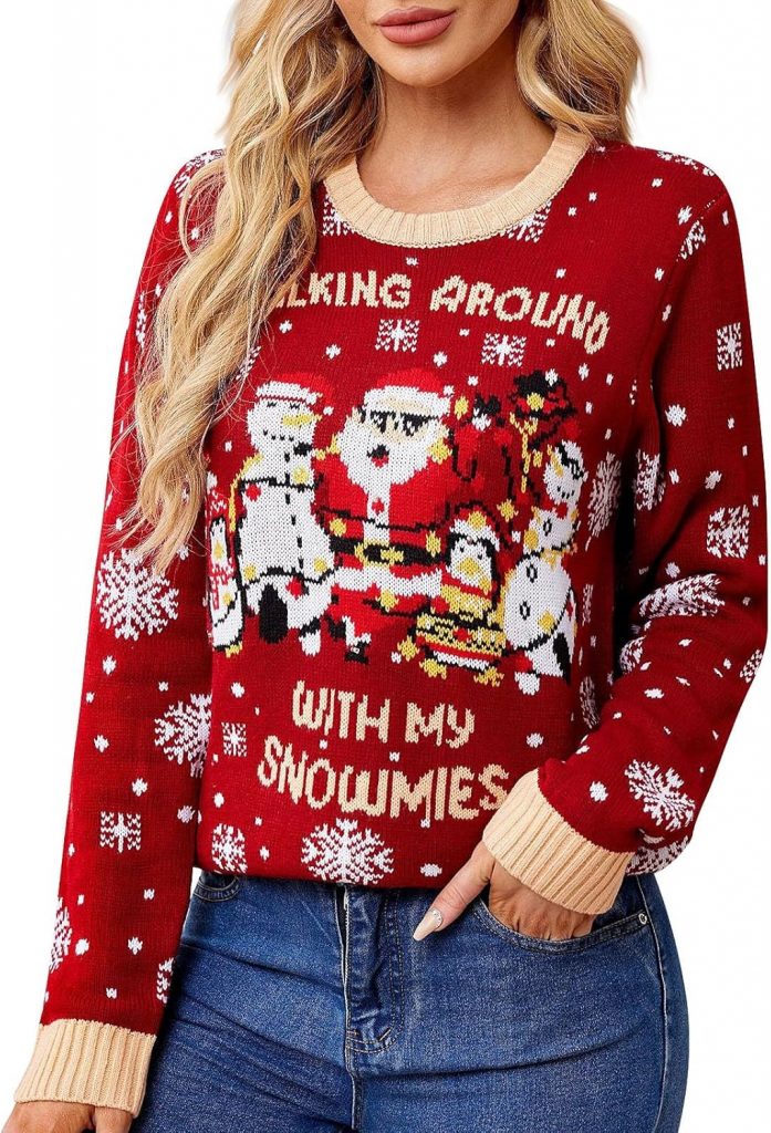 ZRYAZQ Weihnachtspullover Damen Lustig Weihnachtsmotiv Strickpullover Warm Weihnachten Pullover Damen Winter Strick Hässliche Weihnachtspulli Elegant Pulli Christmas Sweater Winterpullover Oversize26,05€ statt 38,54€➡️ https://www.amazon.de/dp/B0FXH3ZJBD/?tag=preisfehlerheute-21