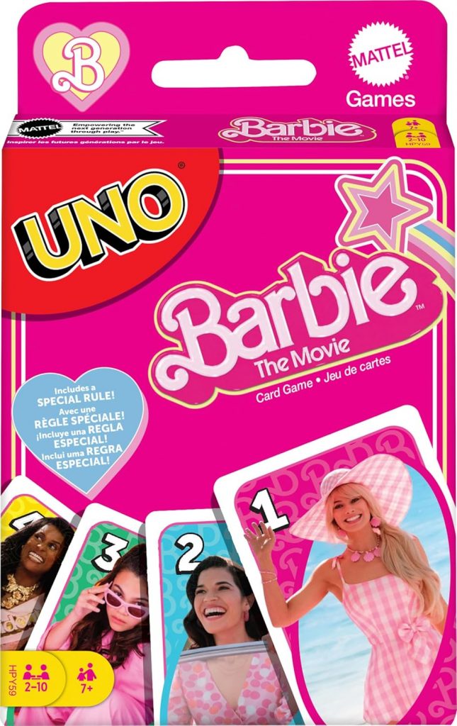 🤴 Barbie The Movie – UNO Kartenspiel für Filme Fans mit Lieblingscharakteren und unvergesslichen Szenen, Sonderregel Zu viel gespielt, für 2-10 Spieler ab 7 Jahren, HPY597,99€ statt 12,99€ – 39,0 🔥🚚 Verkauft von Importtoys und Versand durch Amazon2,629 Bewertungen: 4.7 / 5.0 ⭐️⭐️⭐️⭐️⭐️🛒 zu Amazon https://www.amazon.de/dp/B0BBSW4CWN/?tag=preisfehlerheute-21