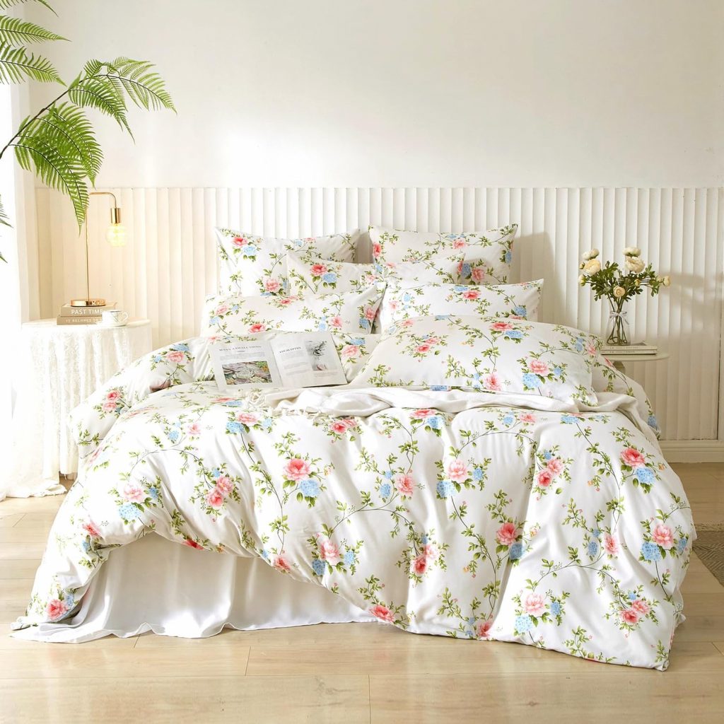Luofanfei Blumen Bettwäsche 135x200 Weiß Grün Blau Rosa Blumenmuster Pflanzen Sommer Wende Bettwäsche Set Floral Bunt Microfaser Bettbezug Einzelbett und Kissenbezug 80x80 cm mit Reißverschluss9,99€ statt 23,99€➡️ https://www.amazon.de/dp/B0D3QPYB6N/?tag=preisfehlerheute-21