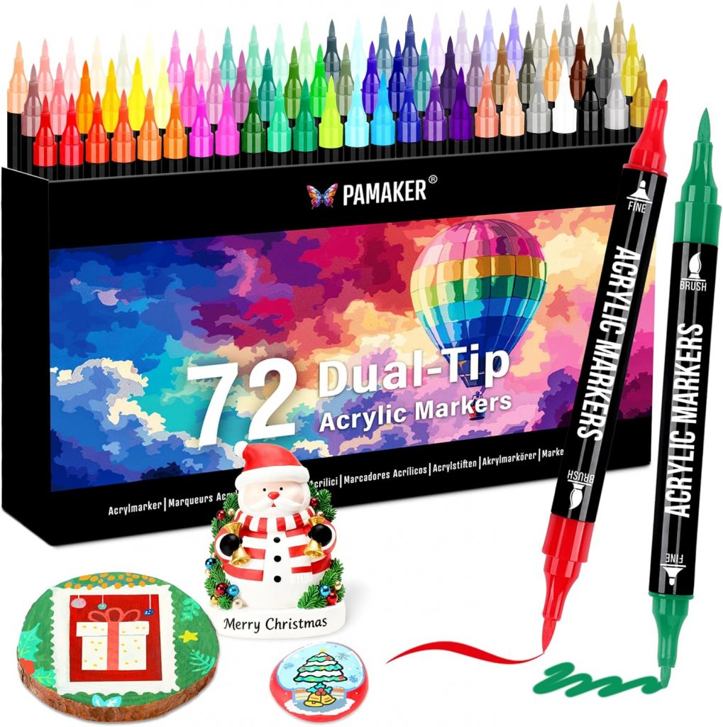 Pamaker 72 Farben Acrylstifte Set – Acrylmarker mit feiner Spitze und Pinsel für Stoff, Leinwand, Glas, Holz und Papier – Ideal für Kinder und Erwachsene, zum Zeichnen und DIY-Bastelprojekte22,93€ statt 34,98€➡️ https://www.amazon.de/dp/B0DCVRLKGW/?tag=preisfehlerheute-21