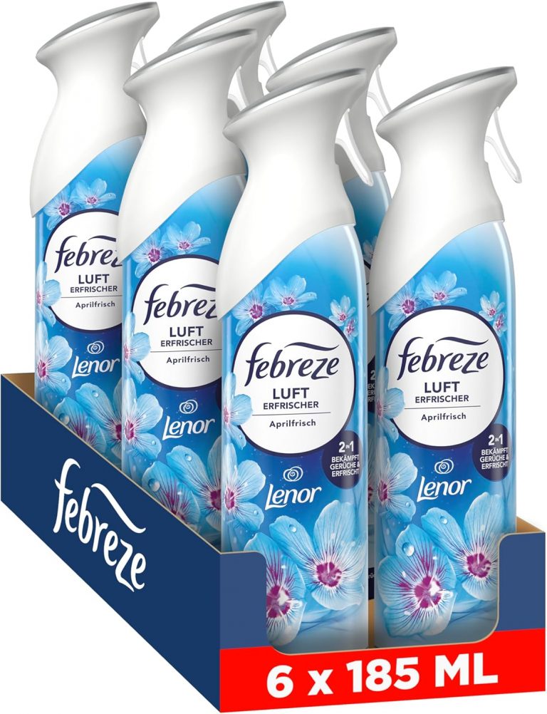 Febreze Lufterfrischer Spray Aprilfrisch, 6 × 185 ml, 2-in-1 Geruchsbekämpfung & Lang Anhaltende Frische für Die Wohnung3,95€ ➡️ https://www.amazon.de/dp/B0DCWCNHYQ/?tag=preisfehlerheute-21